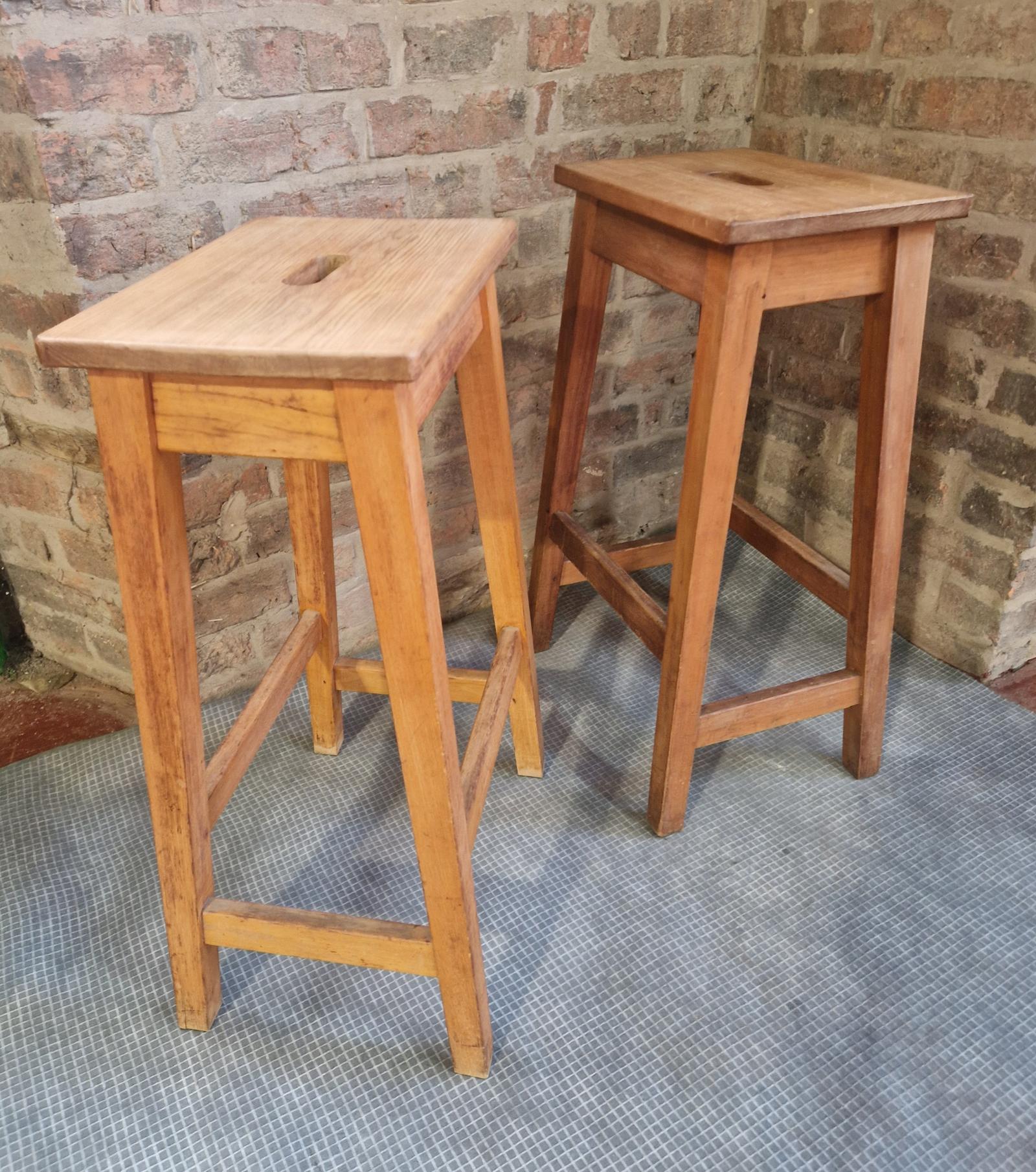Matching Pair of Pine Kitchen / Bar Stools (1 of 9) Matching Pair of Pine Kitchen / Bar Stools (1 of 9)