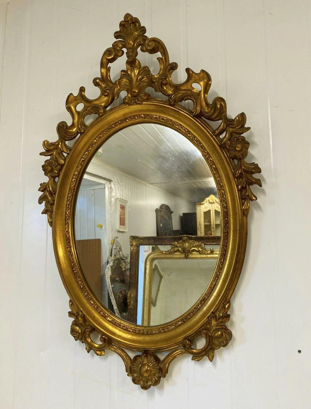 Deknudt of Belgium Oval Gilt Mirror (1 of 6) Deknudt of Belgium Oval Gilt Mirror (1 of 6)