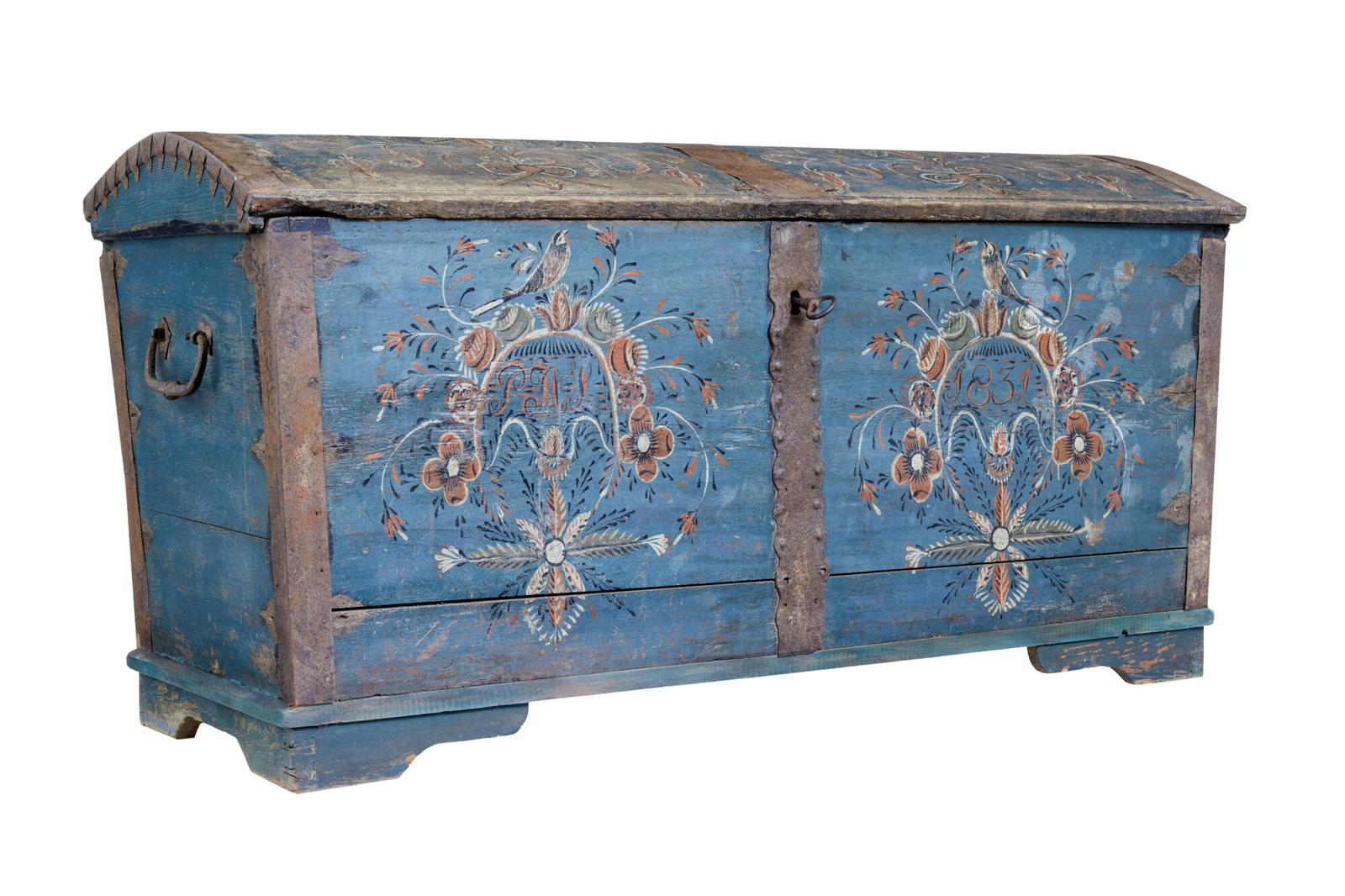 Swedish 19th Century Hand Painted Oak Coffer (1 of 10) Swedish 19th Century Hand Painted Oak Coffer (1 of 10)