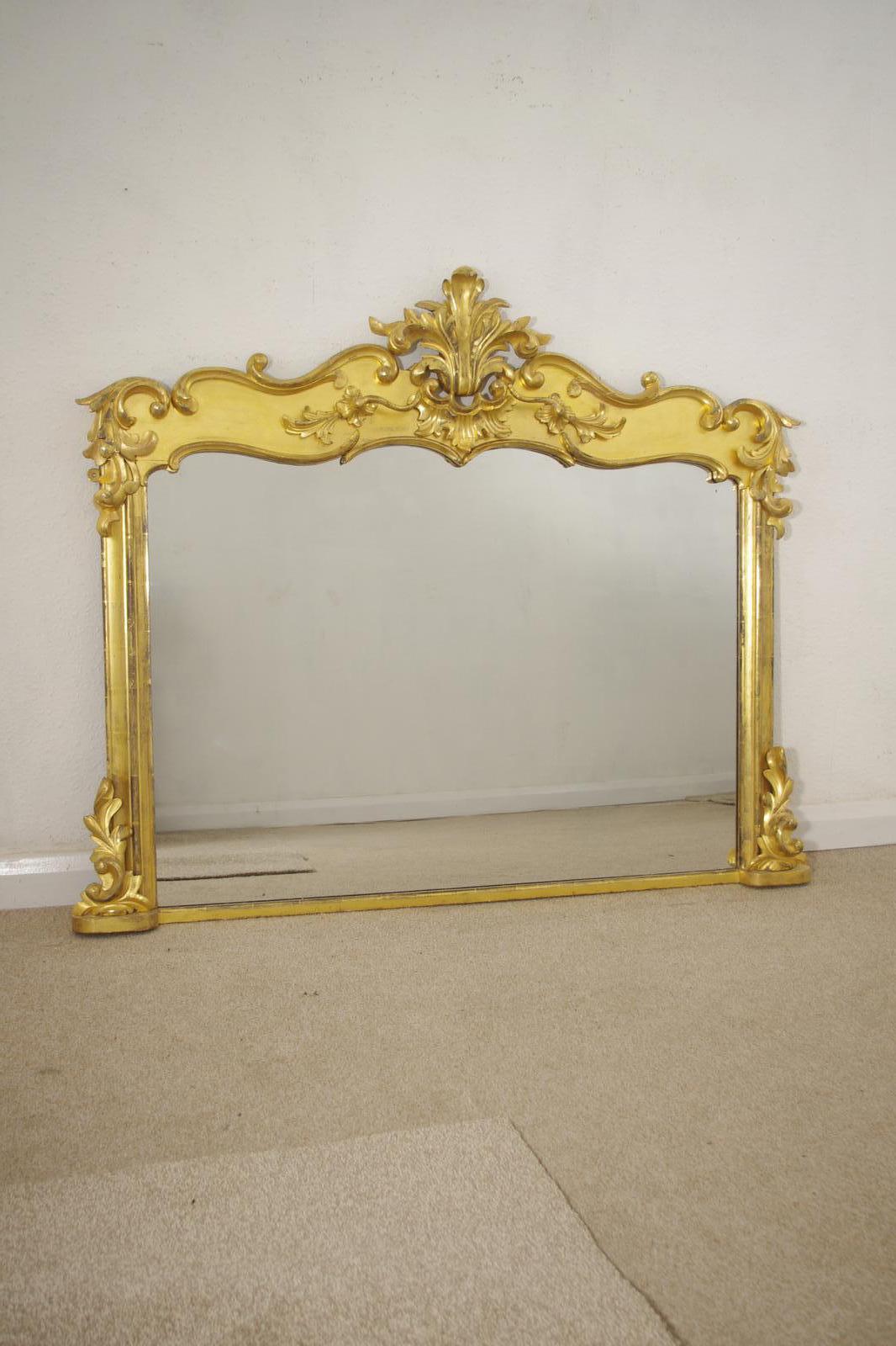 Victorian Giltwood Overmnatle Mirror (1 of 12) Victorian Giltwood Overmnatle Mirror (1 of 12)