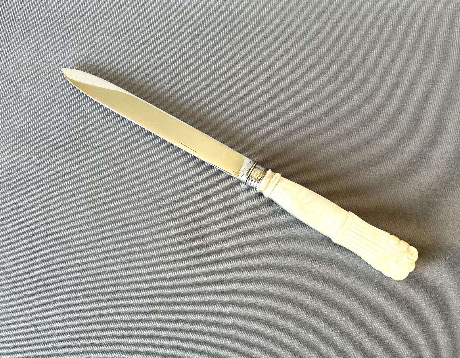Good Georgian Silver & Mother of Pearl Letter Opener (1 of 6)