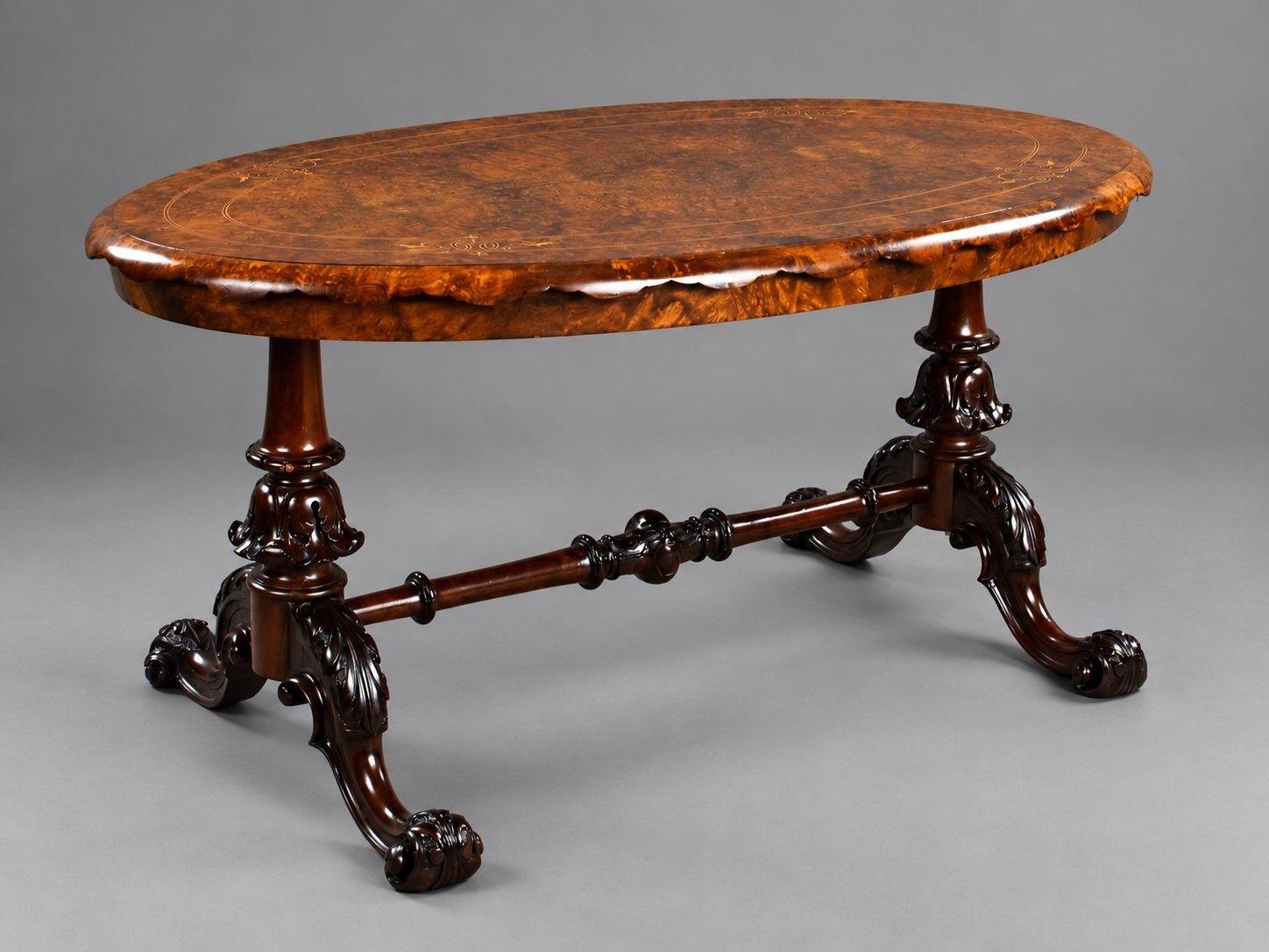 Victorian Burr Walnut Inlaid Coffee Table (1 of 9) Victorian Burr Walnut Inlaid Coffee Table (1 of 9)