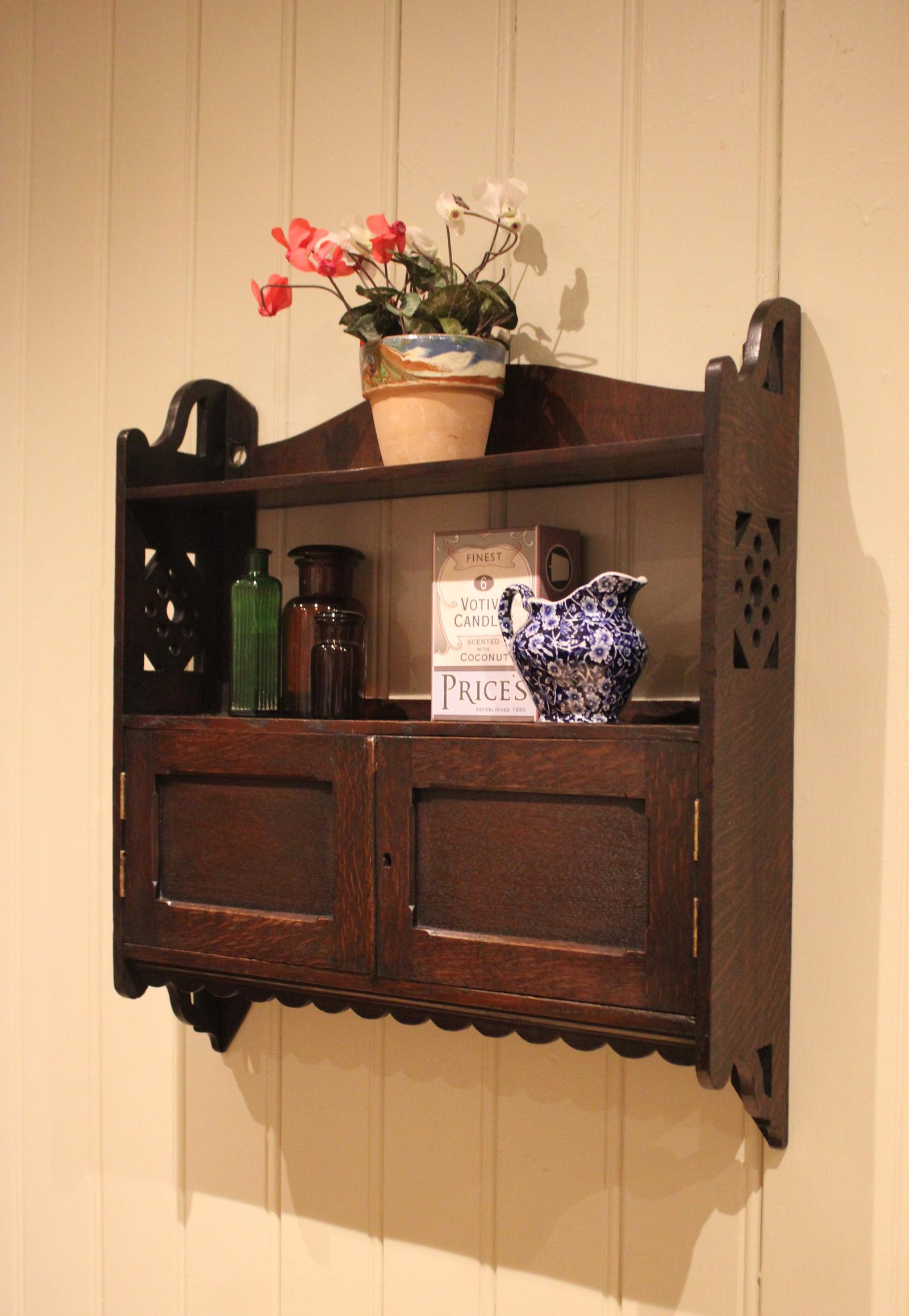 Arts & Crafts Style Oak Wall Cabinet (1 of 12) Arts & Crafts Style Oak Wall Cabinet (1 of 12)