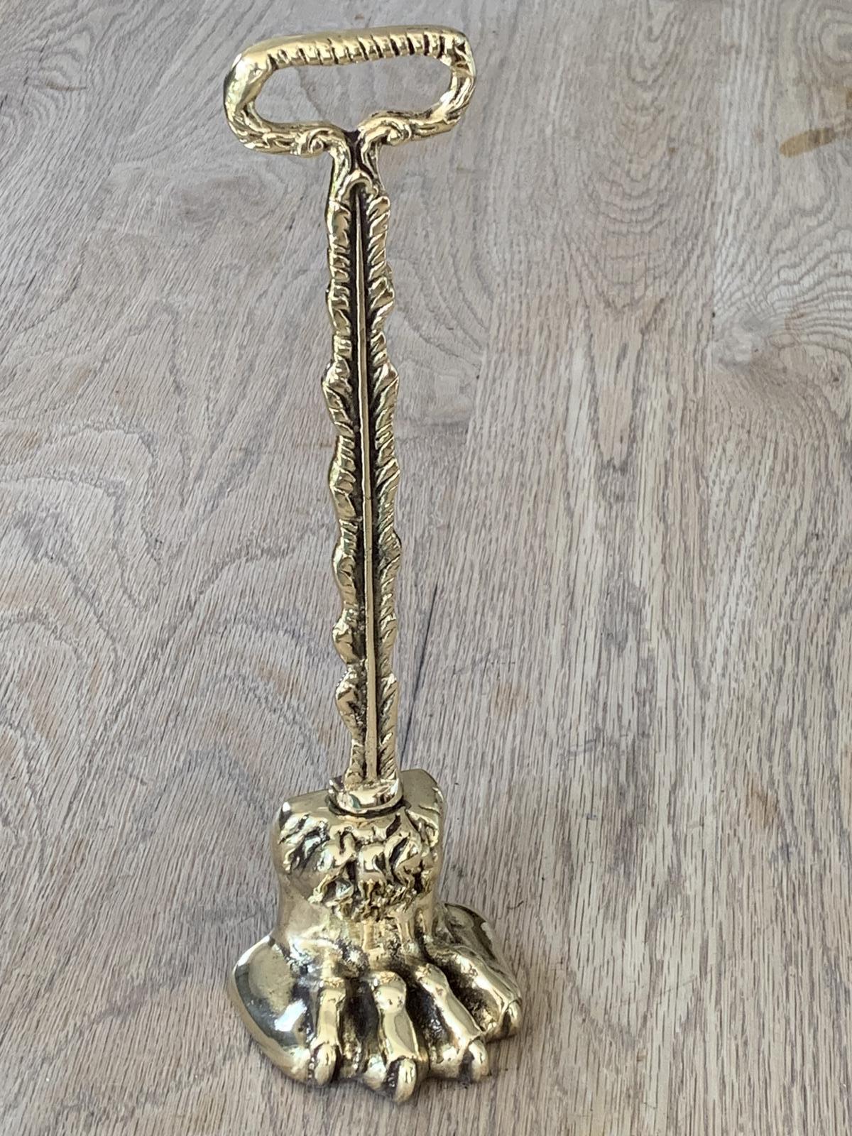 Antique Brass Lion Paw Door Porter Door Stop 2 (1 of 7)