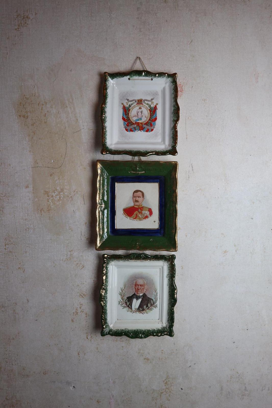 Late Victorian Trio of Commemorative Lustreware Plaques: Victoria, Gladstone & Macdonald (1 of 25)