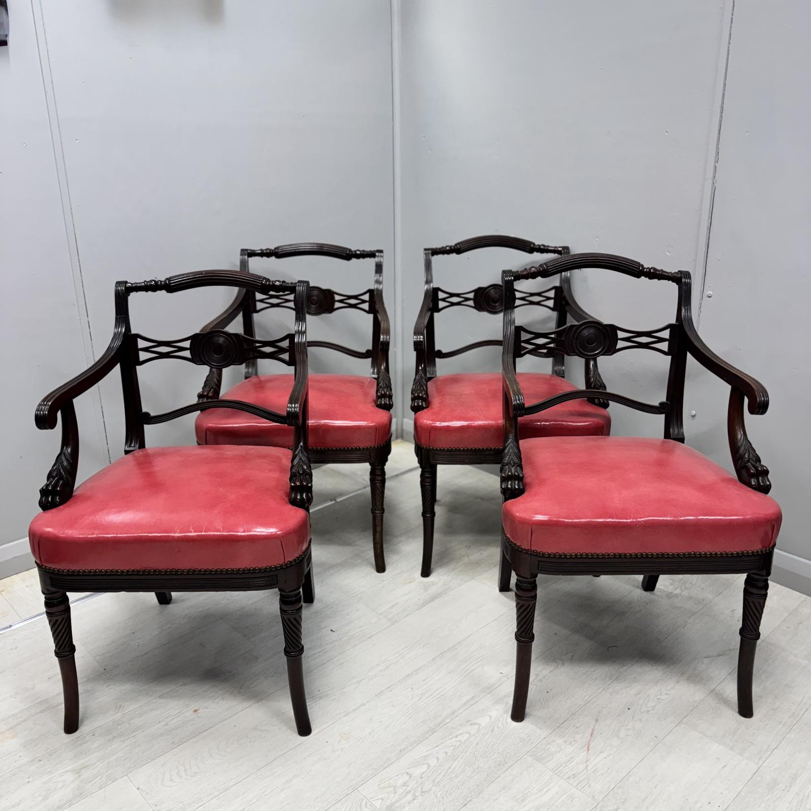Set of 4 Carver Armchairs by Bertram & Son of London (1 of 8)