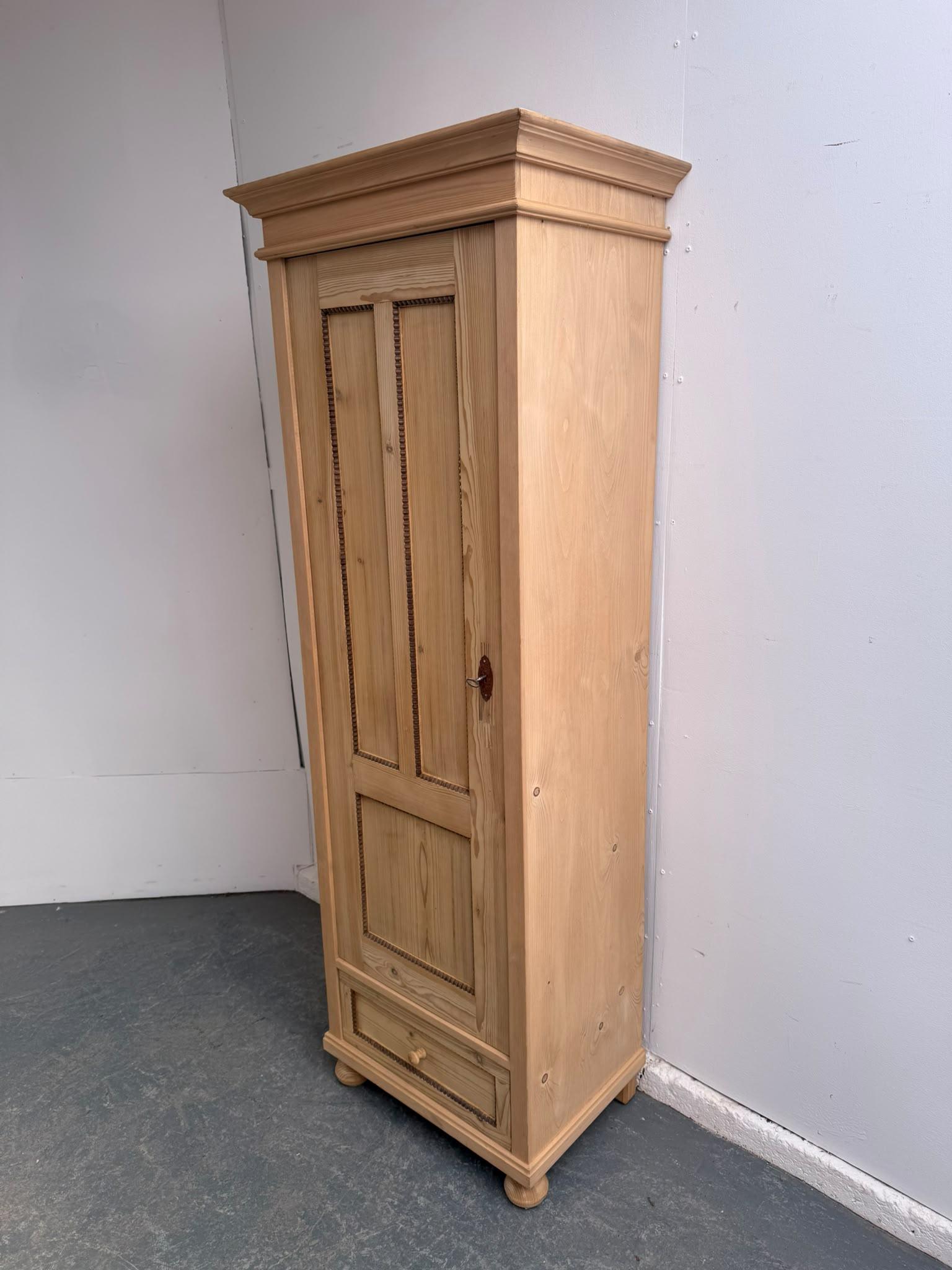 Super Tall Beaded Antique Pine 1 Door 1 Drawer Storage Cupboard to wax / paint (1 of 10) Super Tall Beaded Antique Pine 1 Door 1 Drawer Storage Cupboard to wax / paint (1 of 10)