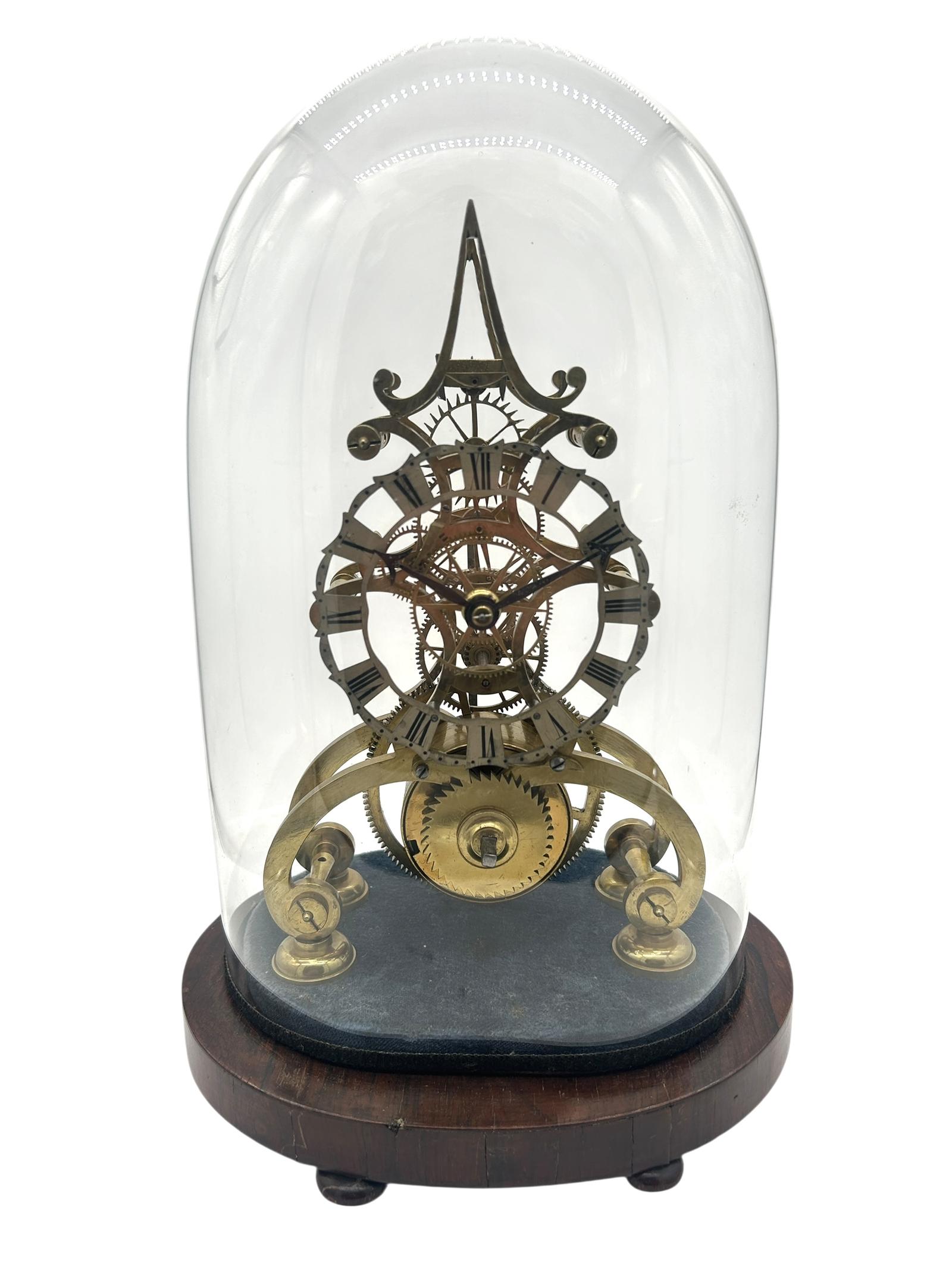 Awesome Rare Victorian 6 Spoke Wheel Skeleton Mantel Clock - Ca1870 (1 of 8)