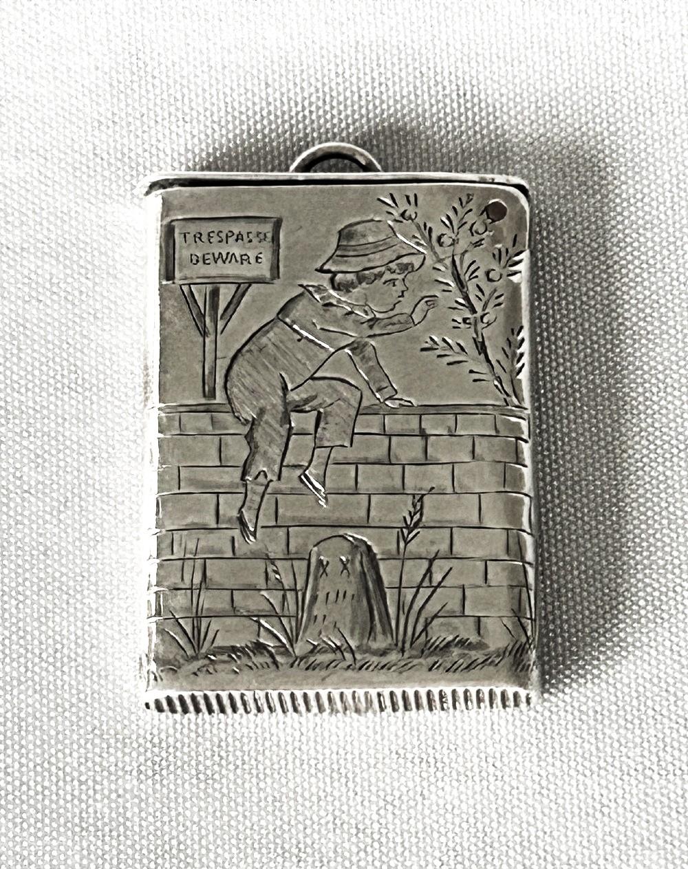 Extremely Rare Sampson Morden Novelty Victorian Silver Vesta (1 of 8) Extremely Rare Sampson Morden Novelty Victorian Silver Vesta (1 of 8)
