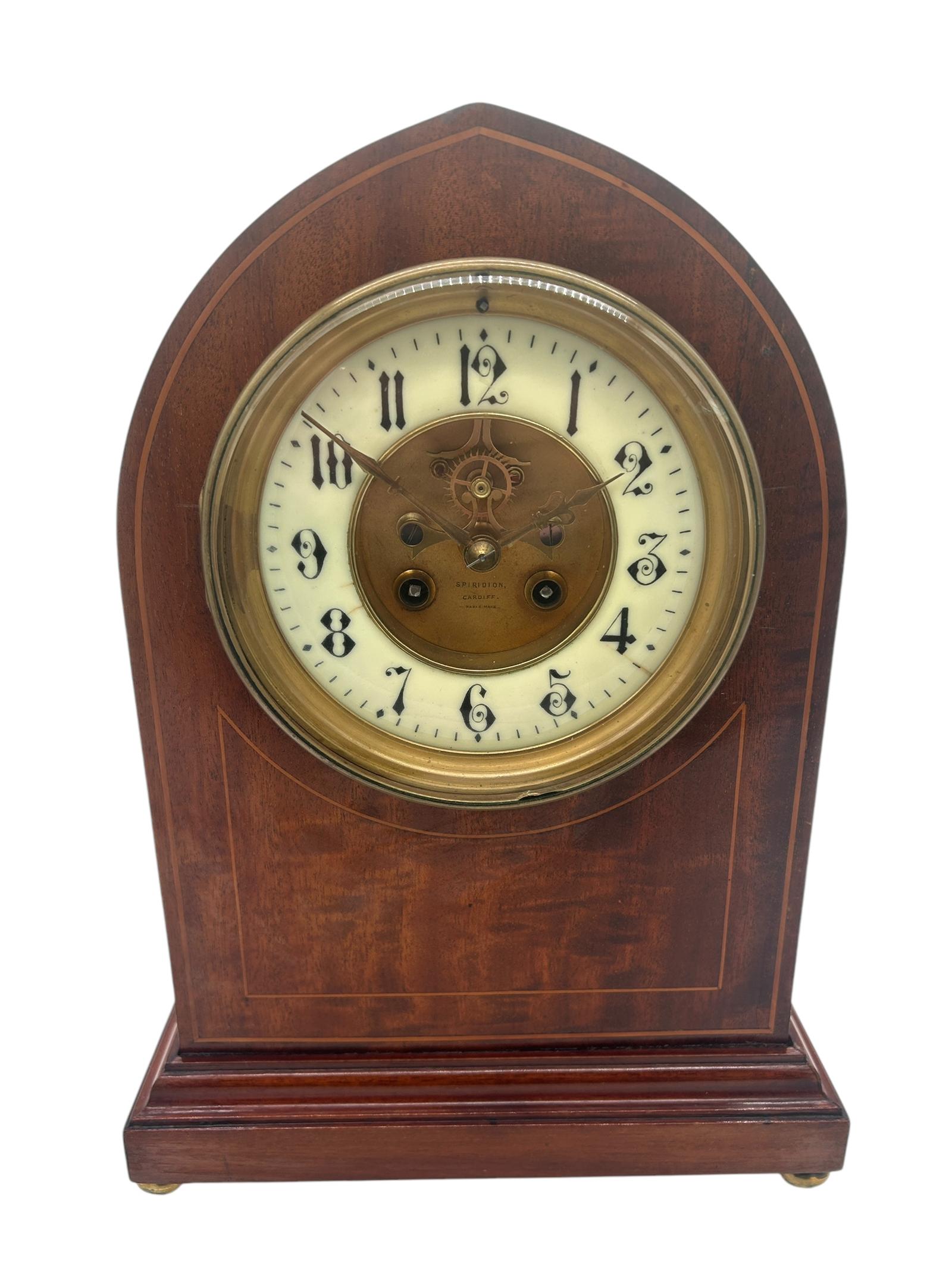 Incredible 8 Day French Flame Mahogany Mantel Clock – Ca1900 (1 of 11)