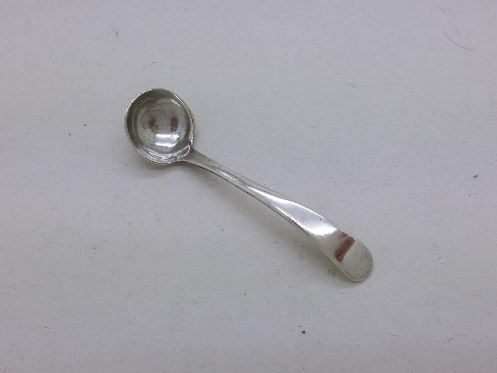 George V 1919 Sterling Silver Old English Condiment Ladle Spoon Hallmarked Birmingham (1 of 5)