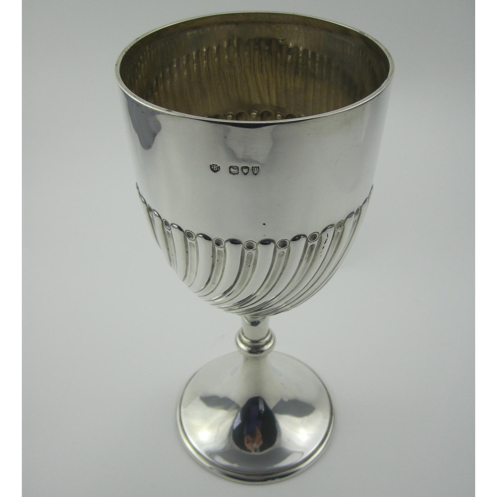Impressive Large Victorian Sterling Silver Goblet (1 of 6) Impressive Large Victorian Sterling Silver Goblet (1 of 6)