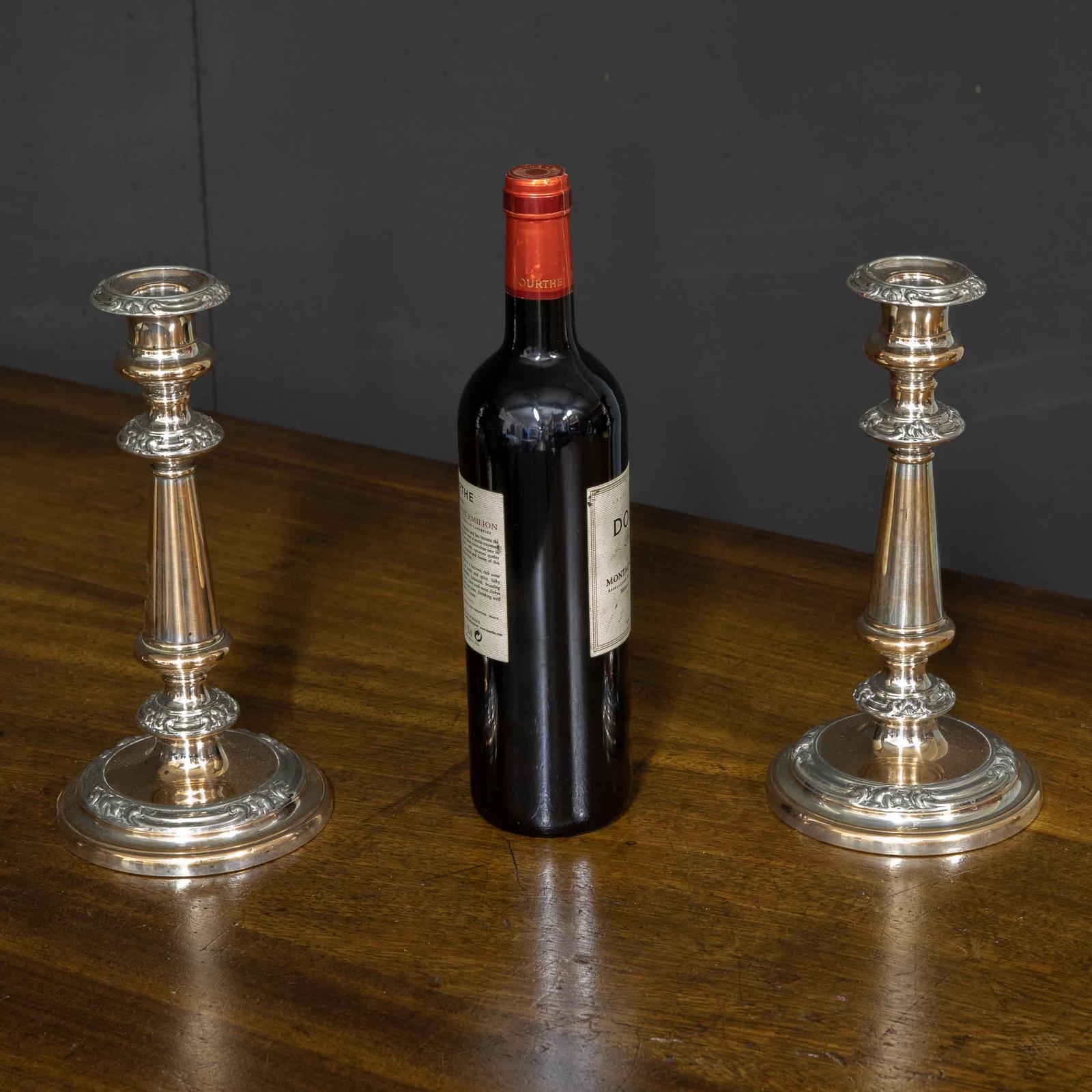 Victorian Sheffield Plate Candlesticks (1 of 11)