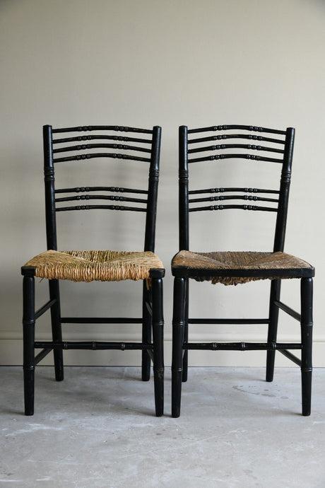 Pair of Simulated Bamboo Occasional Chairs (1 of 12)