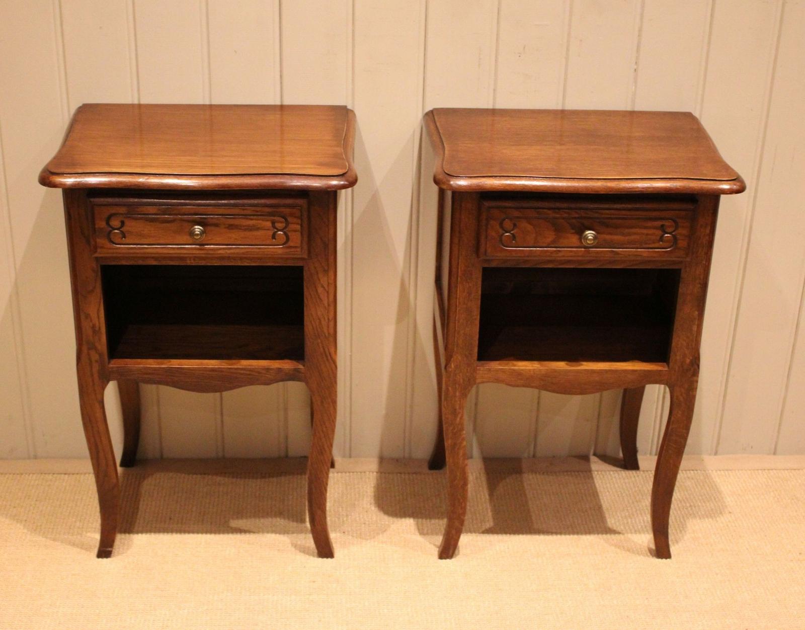 Pair Of French Oak Bedside Cabinets (1 of 13)