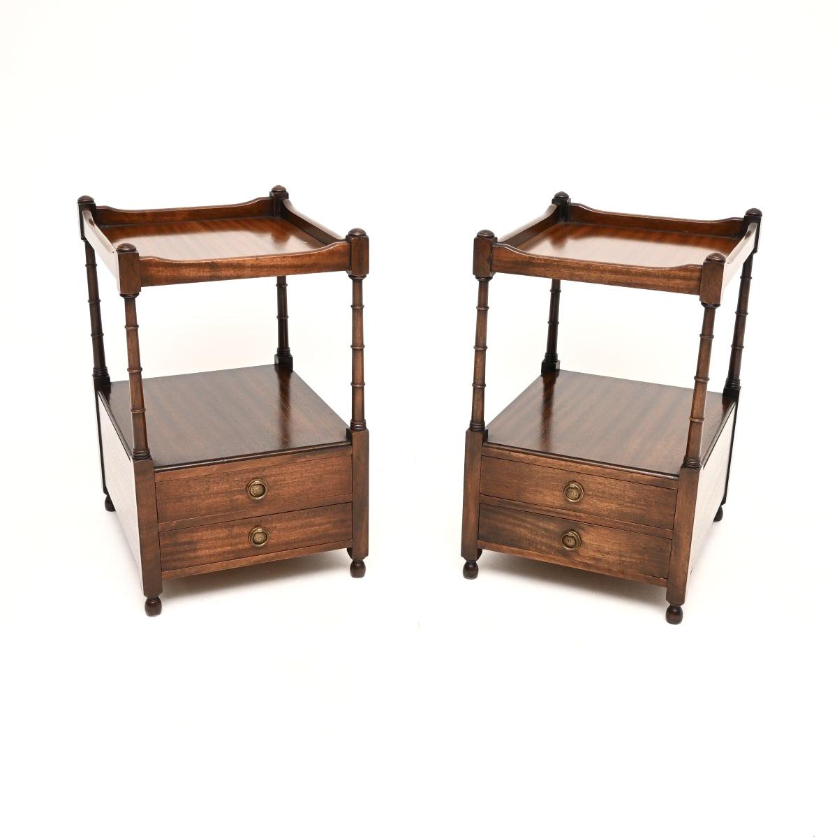 Pair of Georgian Style Mahogany Side Tables (1 of 10) Pair of Georgian Style Mahogany Side Tables (1 of 10)