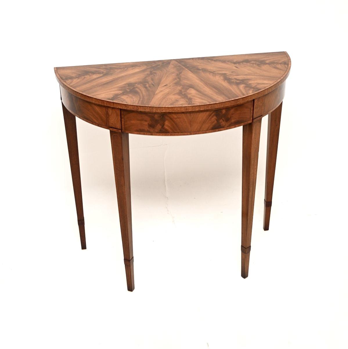 Georgian Style Inlaid Mahogany Console Table (1 of 8) Georgian Style Inlaid Mahogany Console Table (1 of 8)