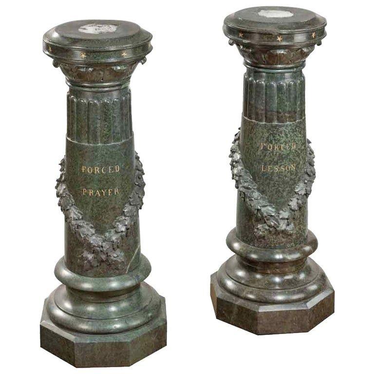 A Pair of Victorian Marble Revolving Topped Pedestals (1 of 6) A Pair of Victorian Marble Revolving Topped Pedestals (1 of 6)