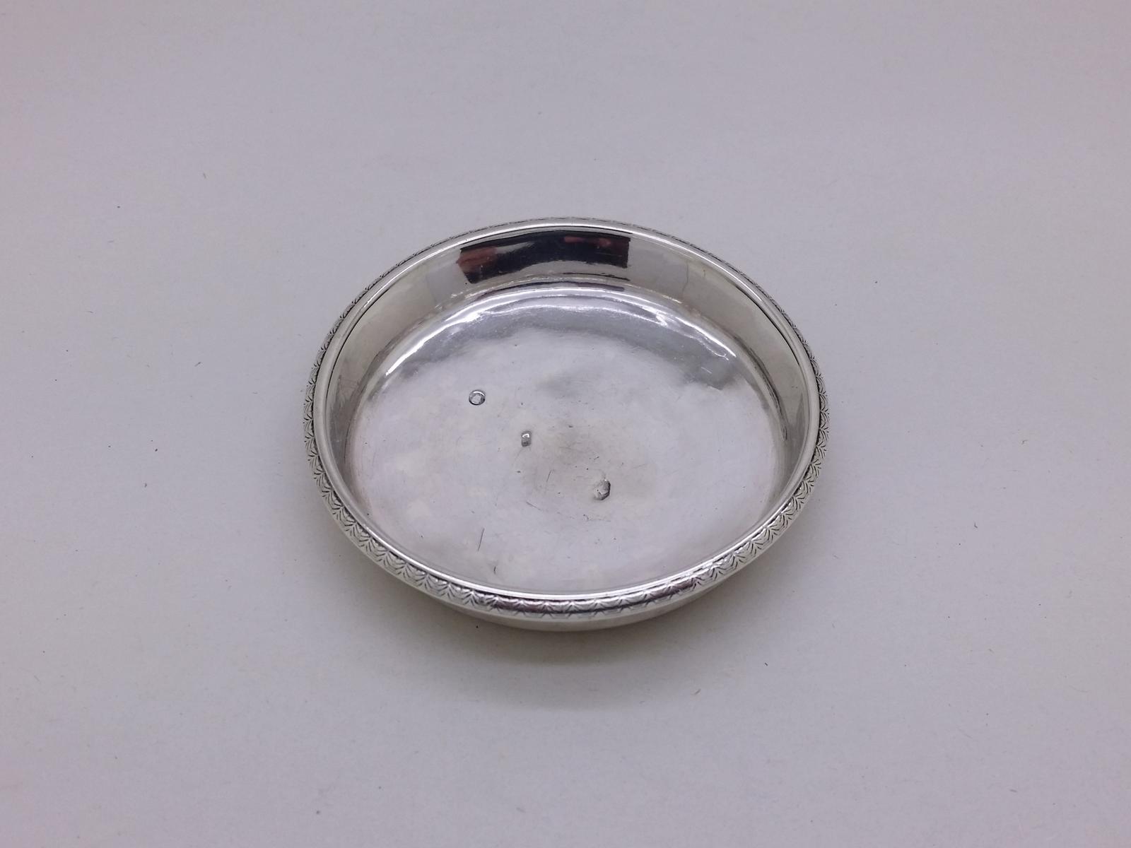 French c.1805 Early 19th Century Sterling 950 Silver Pin Dish (1 of 13)