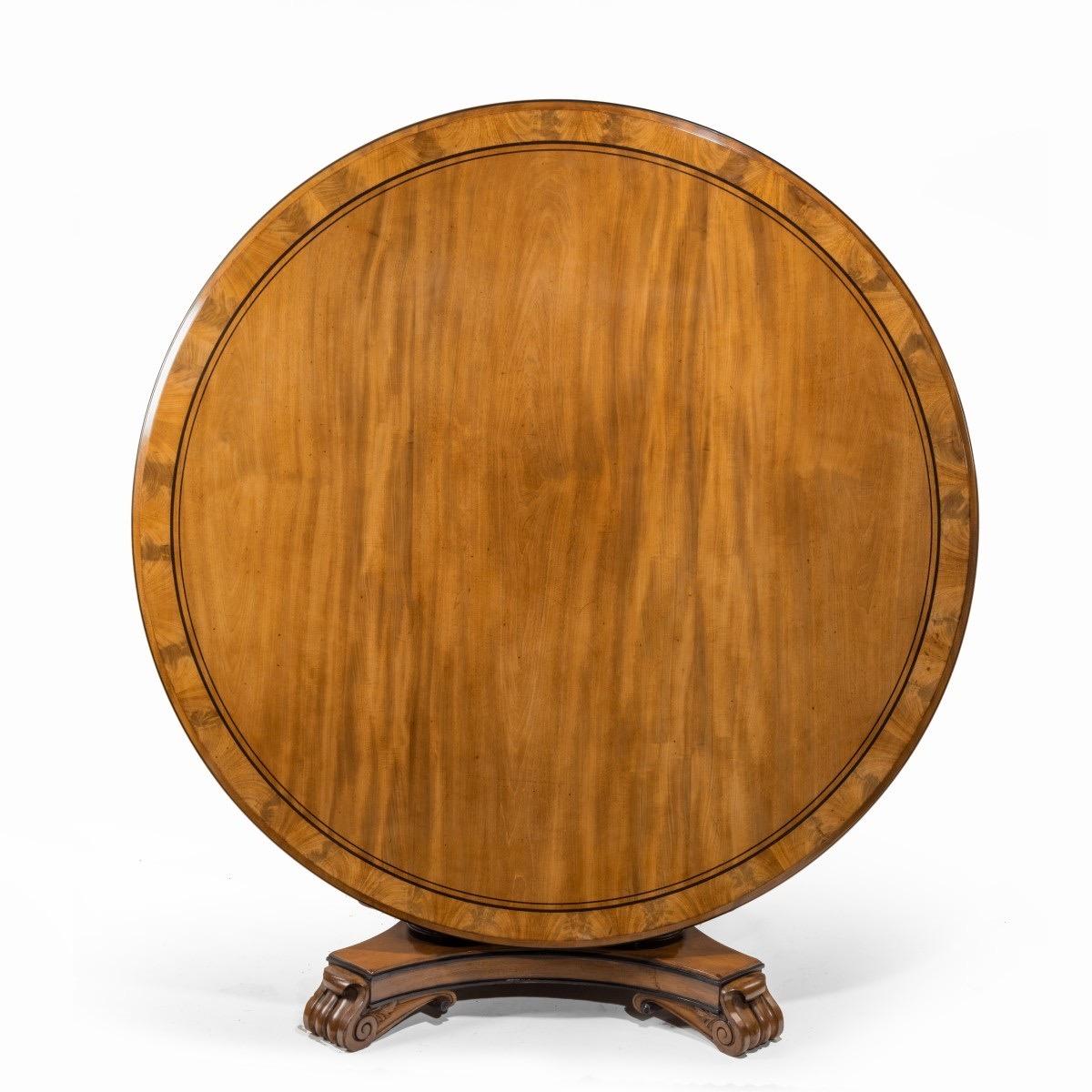 George IV Ebony Inlaid Mahogany Tilt-top Centre Table (1 of 9)