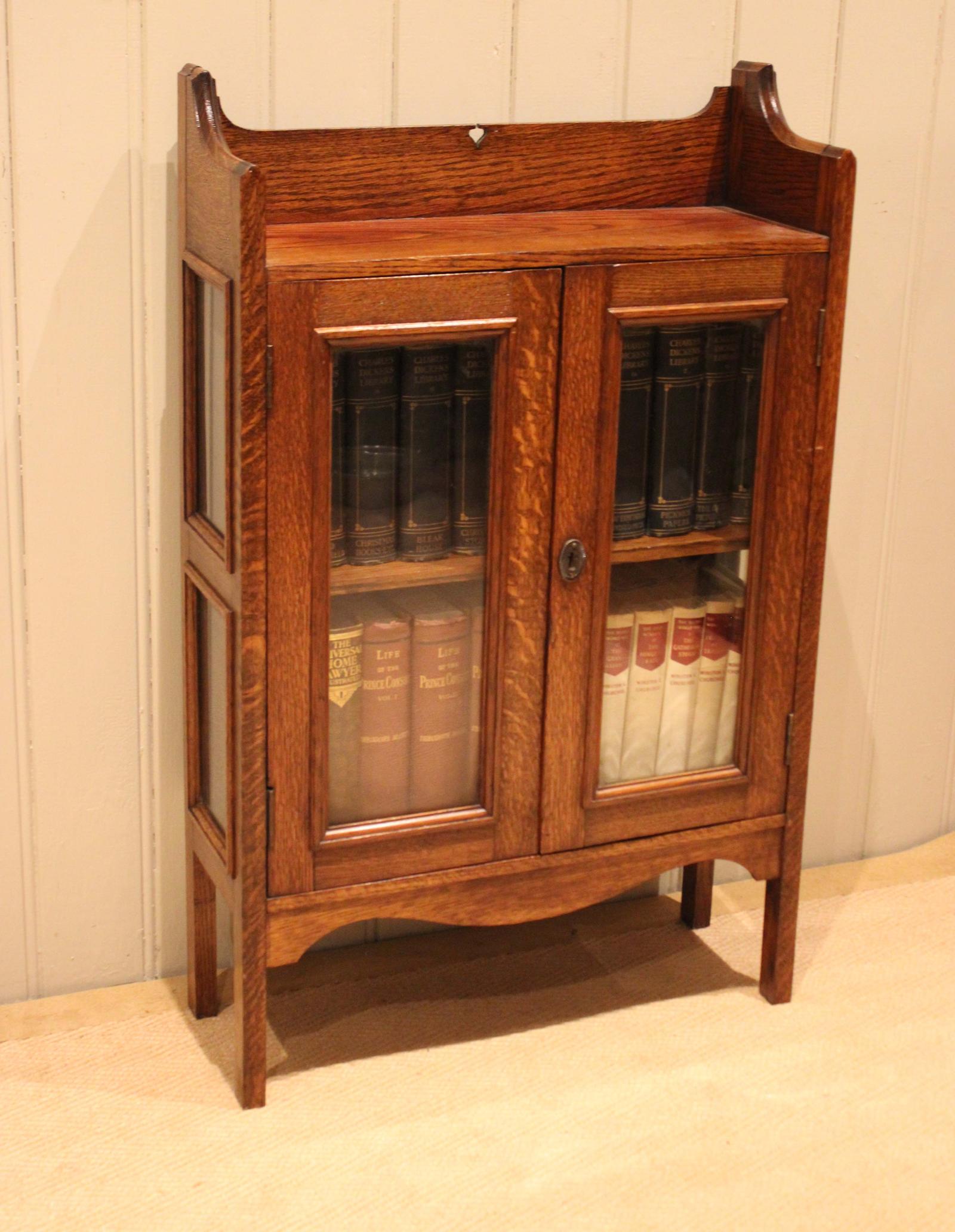 Small Arts & Crafts Glazed Bookcase (1 of 12) Small Arts & Crafts Glazed Bookcase (1 of 12)