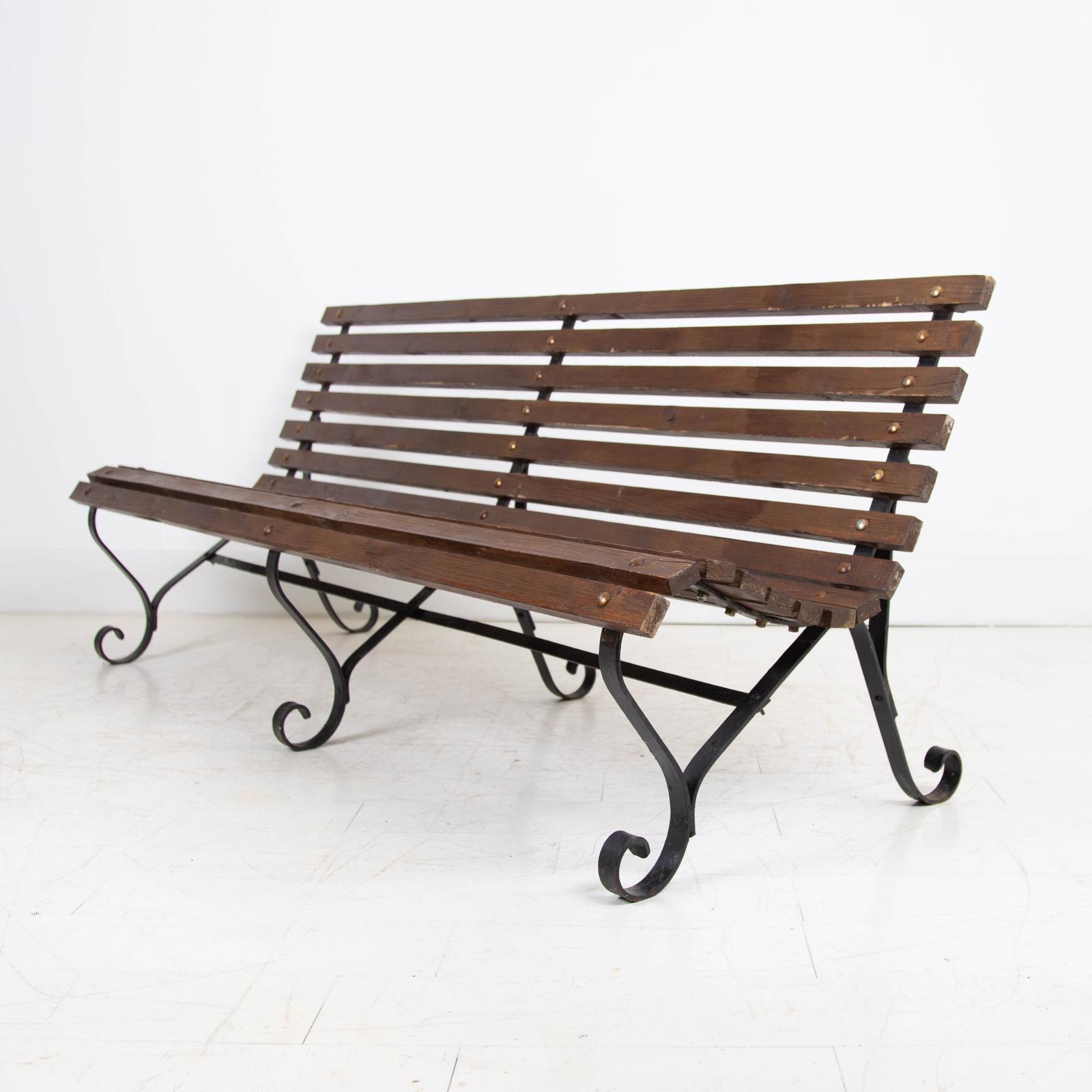 Vintage Wrought Iron Garden Bench (1 of 9) Vintage Wrought Iron Garden Bench (1 of 9)