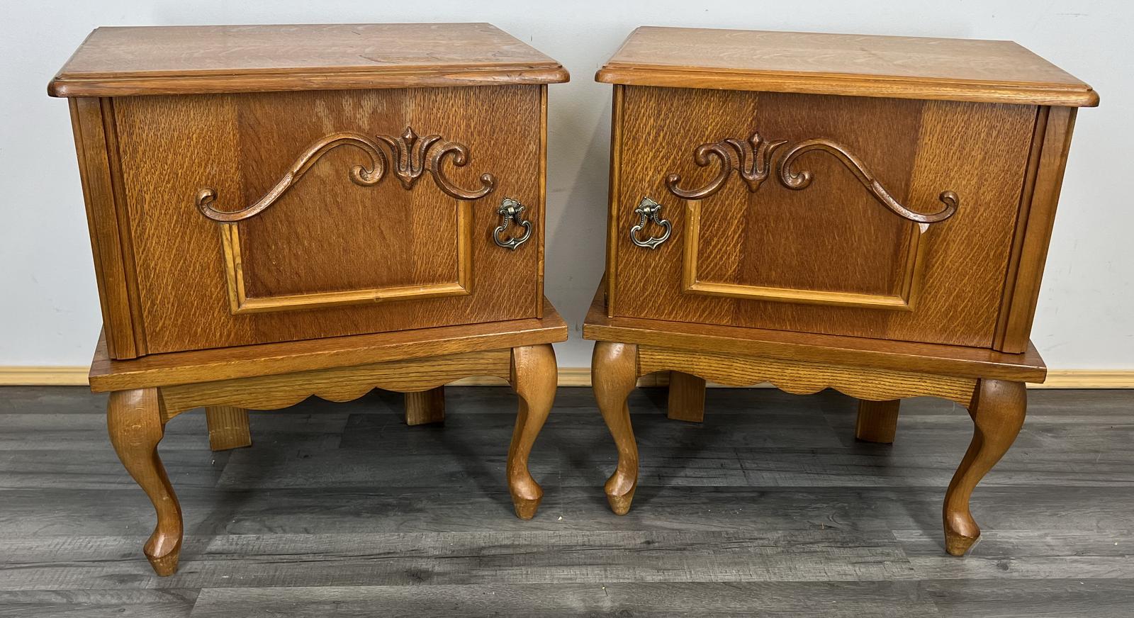 Amazing Pair of French Bedside Tables Cupboards Cabinets (1 of 9)