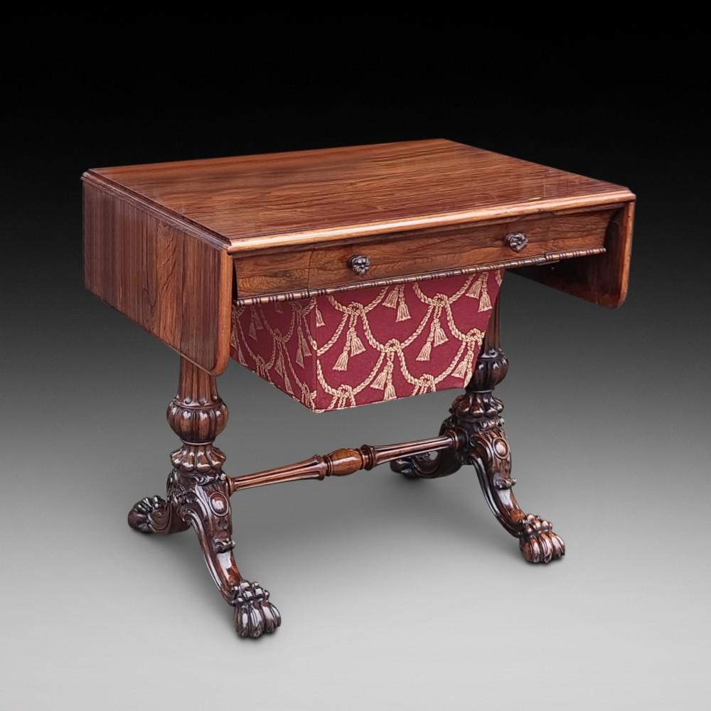 Regency Rosewood Work Table / Sofa Table by Gillows (1 of 10)