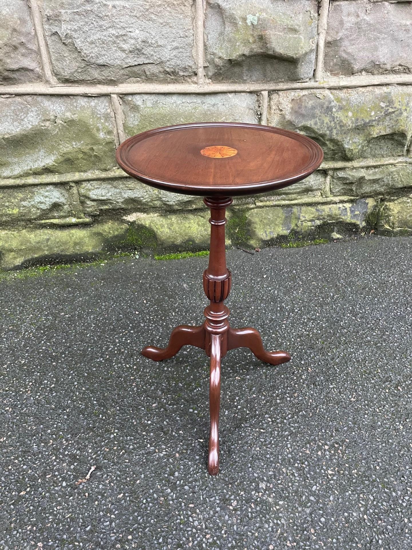 Antique Inlaid Mahogany Tripod Wine Table Coffee Table (1 of 4) Antique Inlaid Mahogany Tripod Wine Table Coffee Table (1 of 4)