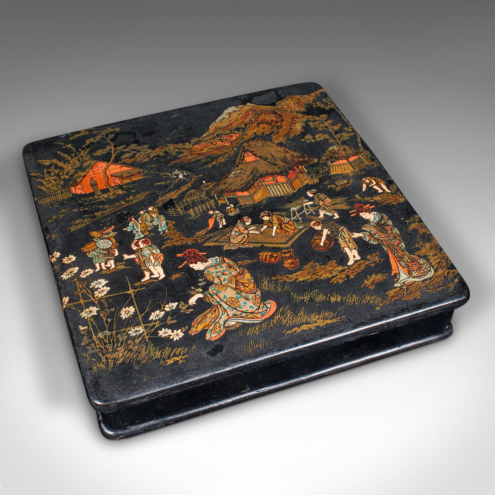 Antique Presentation Box, Japanese, Lacquered, Hand Painted, Oriental c.1900 (1 of 12) Antique Presentation Box, Japanese, Lacquered, Hand Painted, Oriental c.1900 (1 of 12)