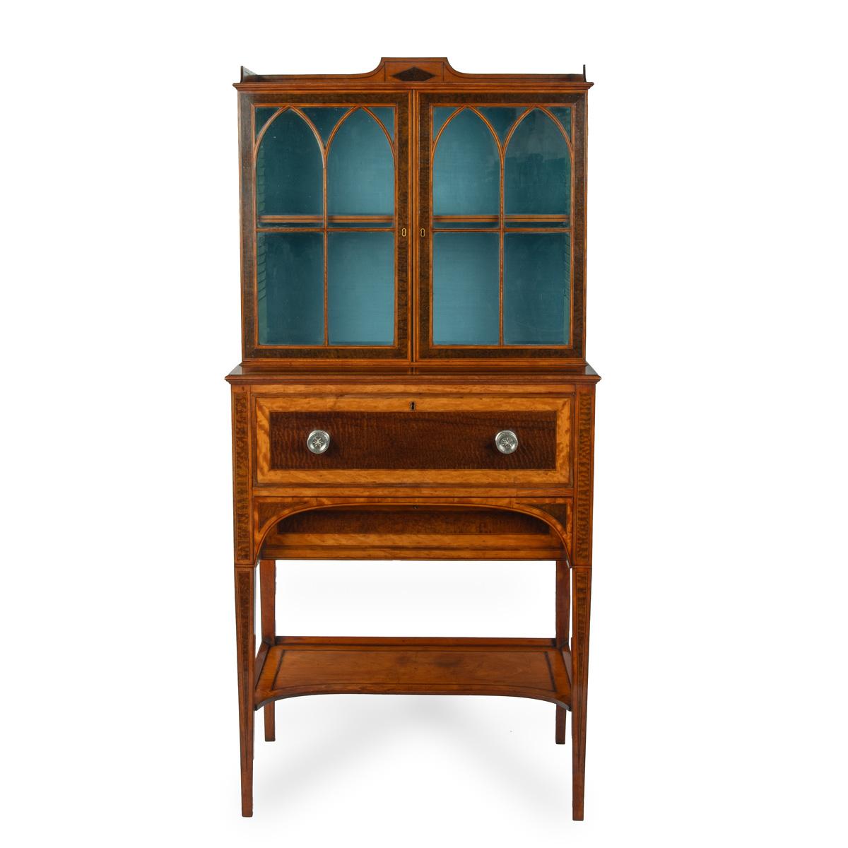 Fine Late George III Satinwood & Snakewood Secretaire Cabinet - Attributed to George Simson of London (1 of 15) Fine Late George III Satinwood & Snakewood Secretaire Cabinet - Attributed to George Simson of London (1 of 15)