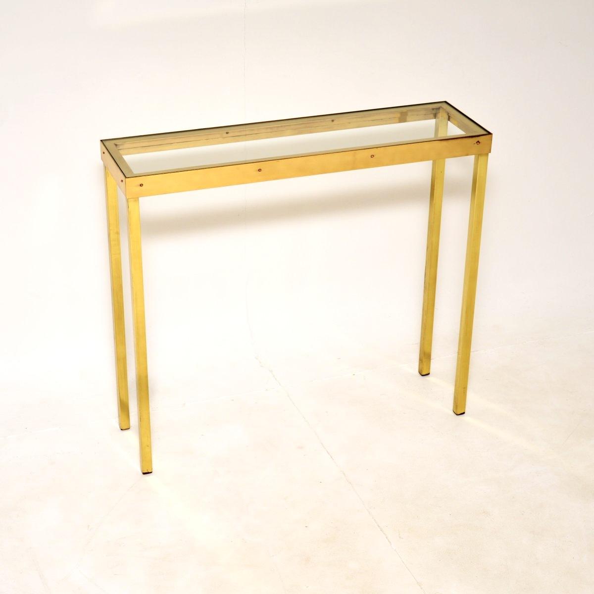 Vintage Solid Brass & Glass Console / Side Table (1 of 6) Vintage Solid Brass & Glass Console / Side Table (1 of 6)