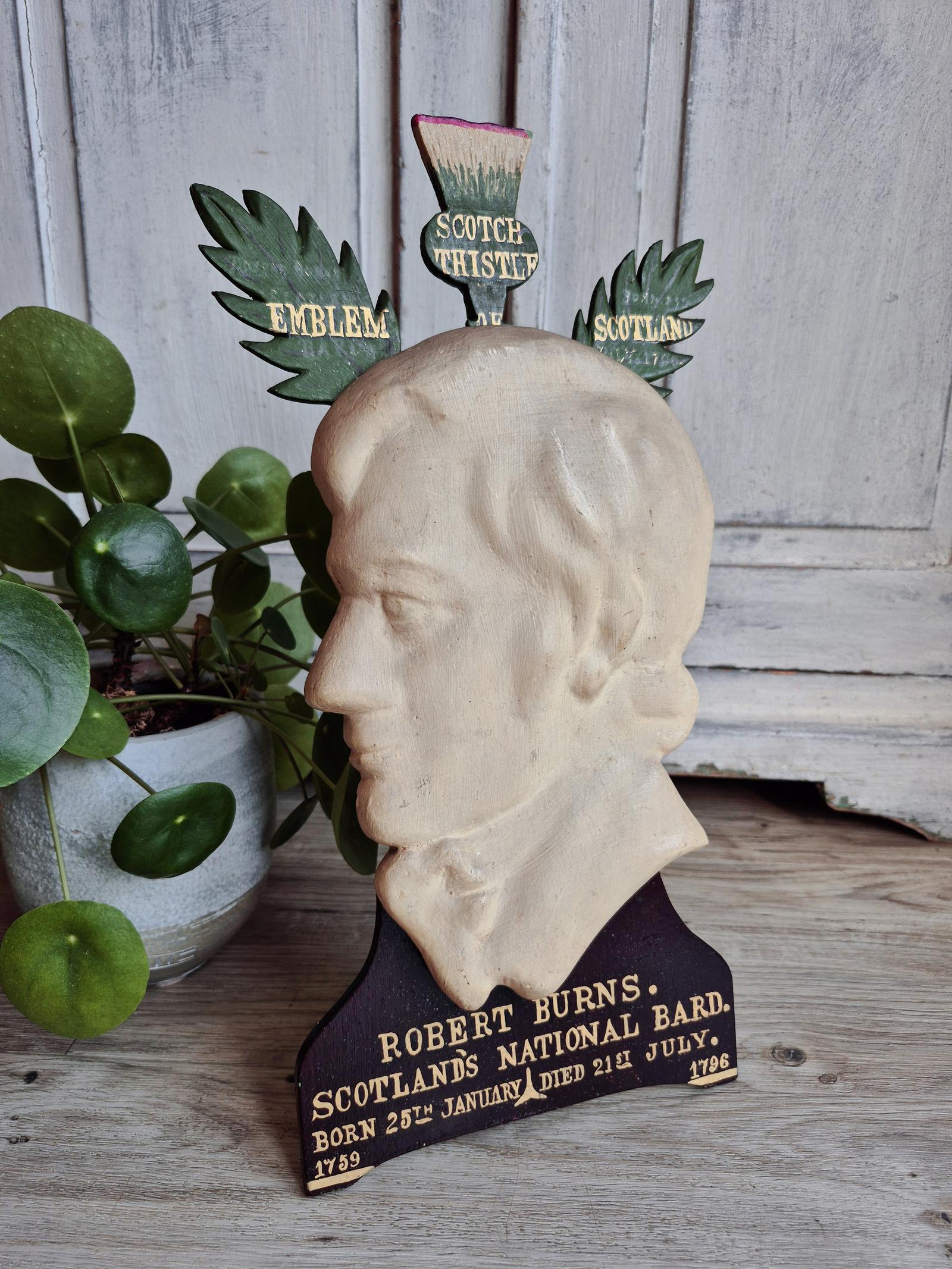 Antique Scottish Plaque of Robert Burns, Plaser Plaque (1 of 26) Antique Scottish Plaque of Robert Burns, Plaser Plaque (1 of 26)