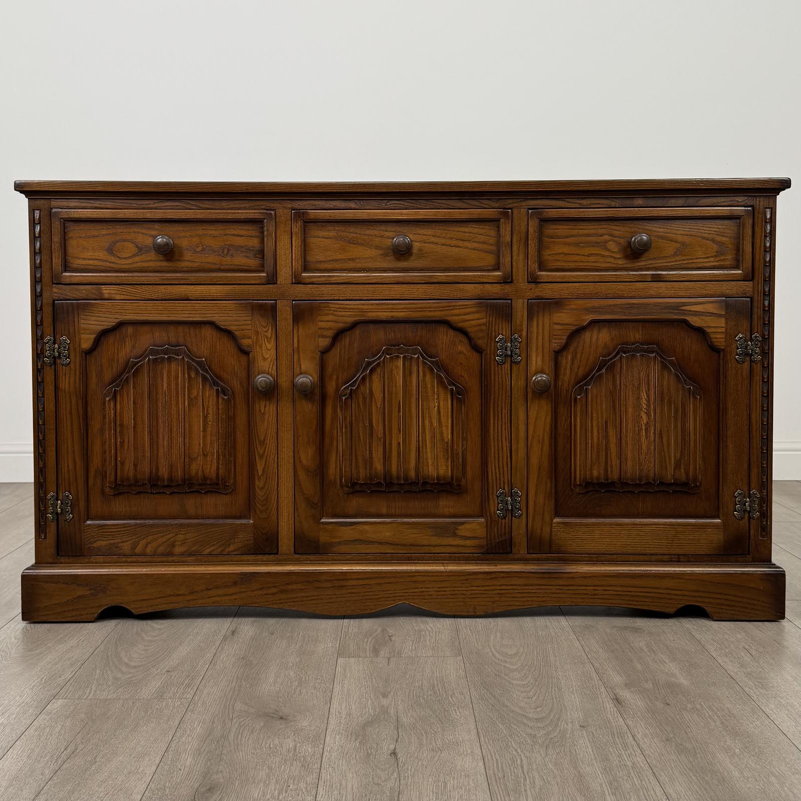 Antique 20th Century Good Quality Sideboard In Oak (1 of 12)