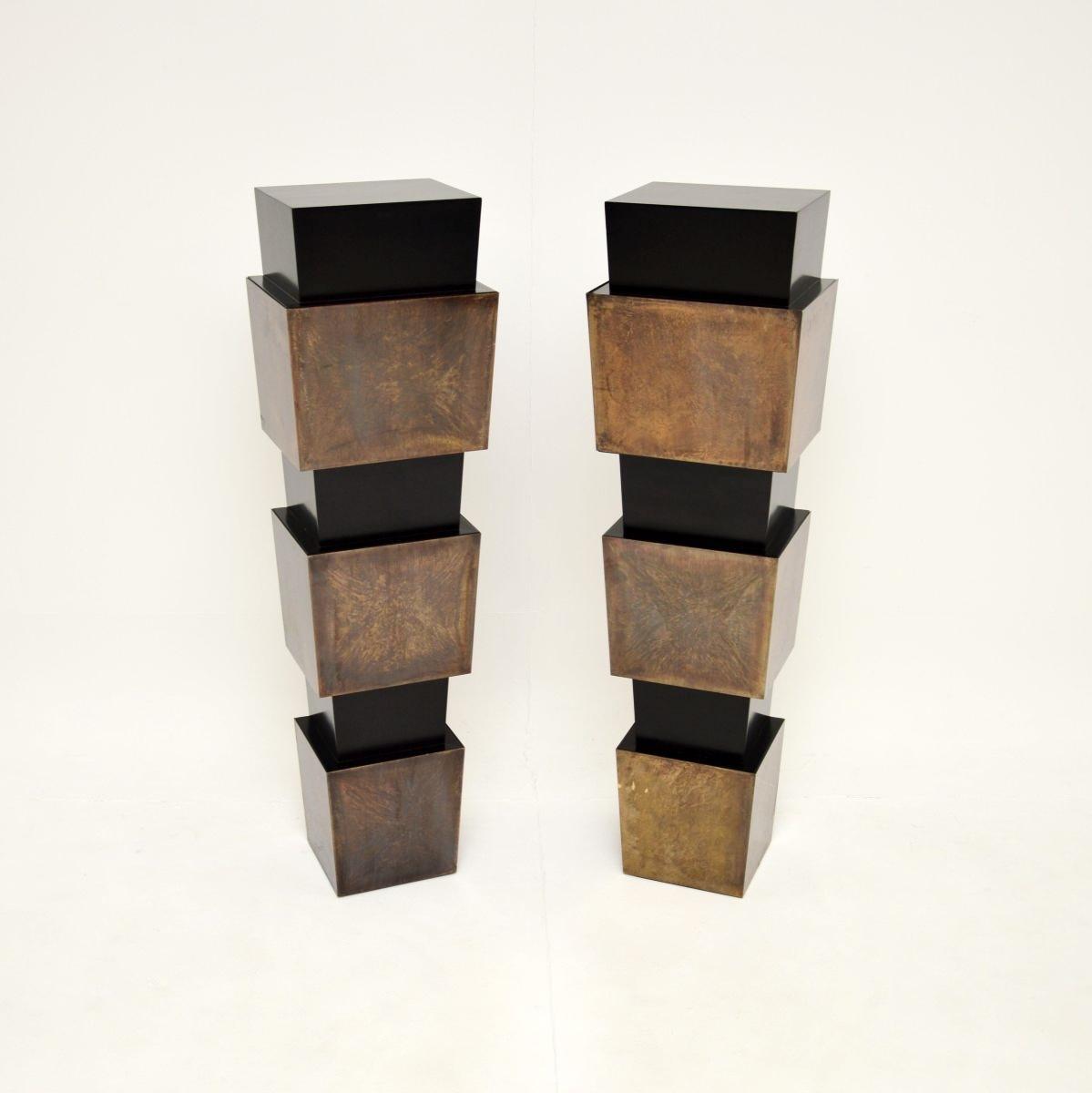 Pair of Vintage Geometric Pedestal Columns (1 of 11) Pair of Vintage Geometric Pedestal Columns (1 of 11)