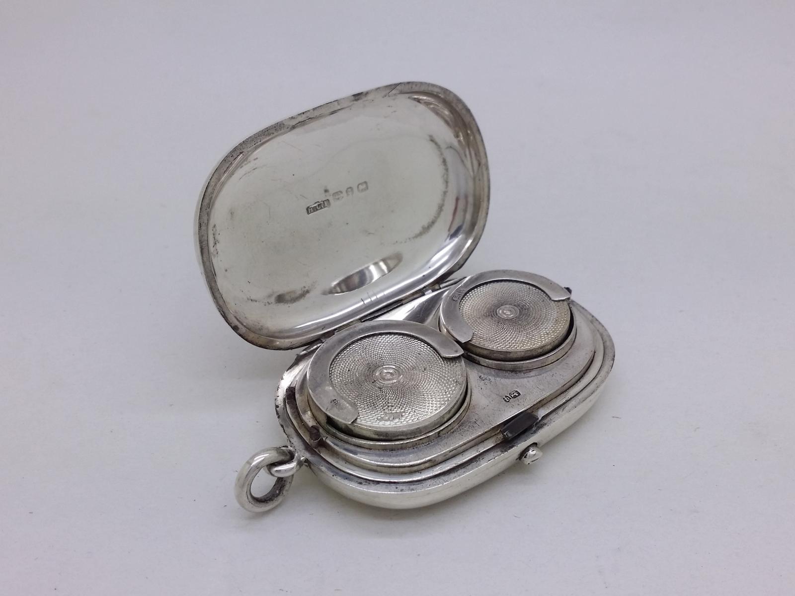 Victorian 1890 Sterling Silver Plain Full & Half Sovereign Case Hallmarked Birmingham (1 of 14)