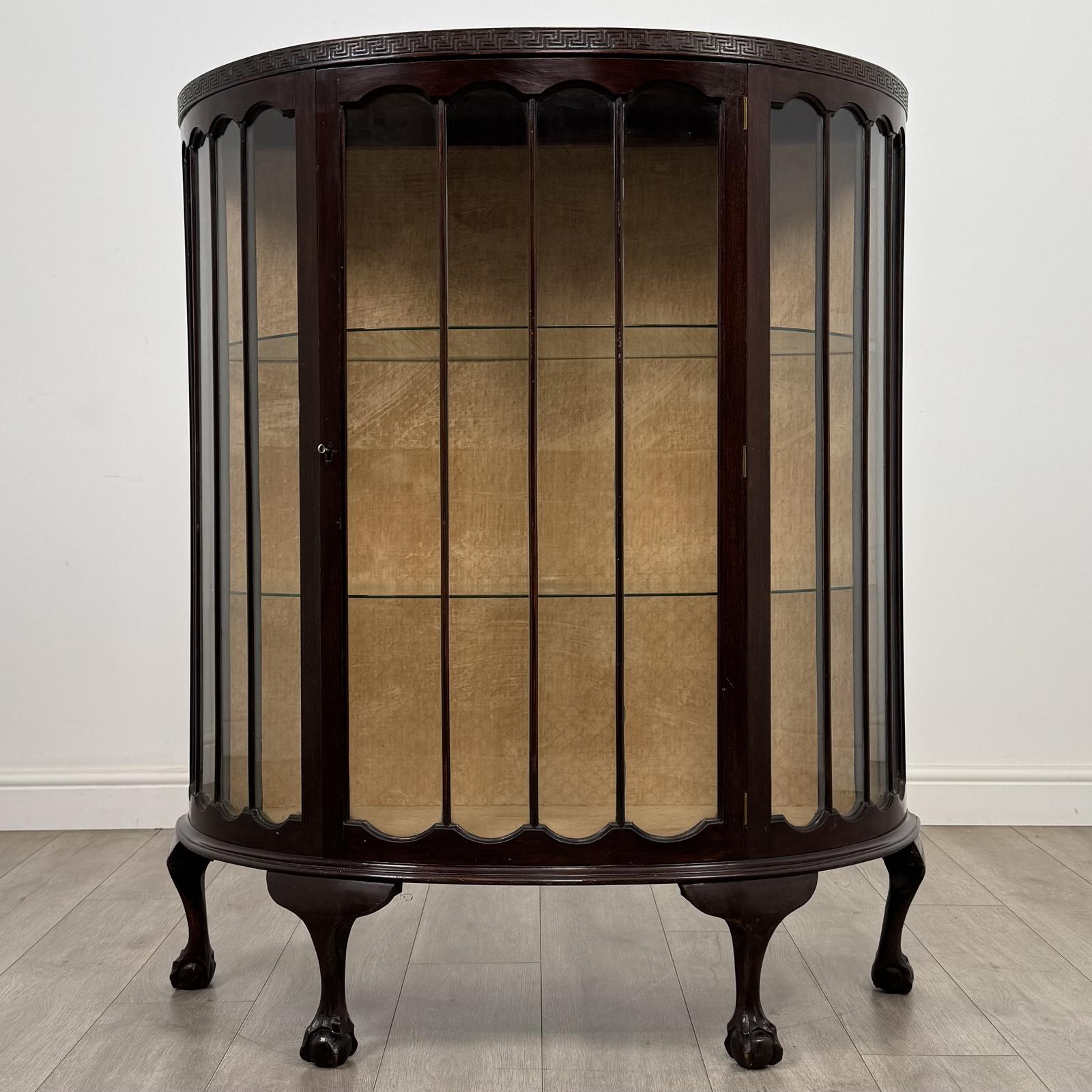 Antique 20th Century Edwardian Demi-lune Display Cabinet (1 of 8) Antique 20th Century Edwardian Demi-lune Display Cabinet (1 of 8)