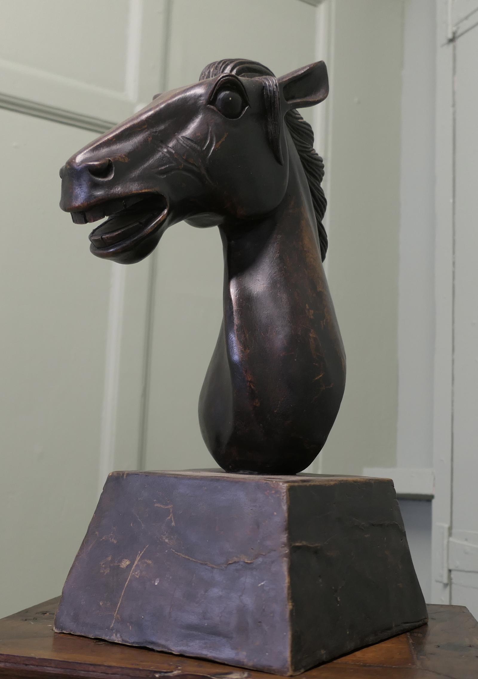 Large Carved Wooden Horse Head (1 of 6) Large Carved Wooden Horse Head (1 of 6)