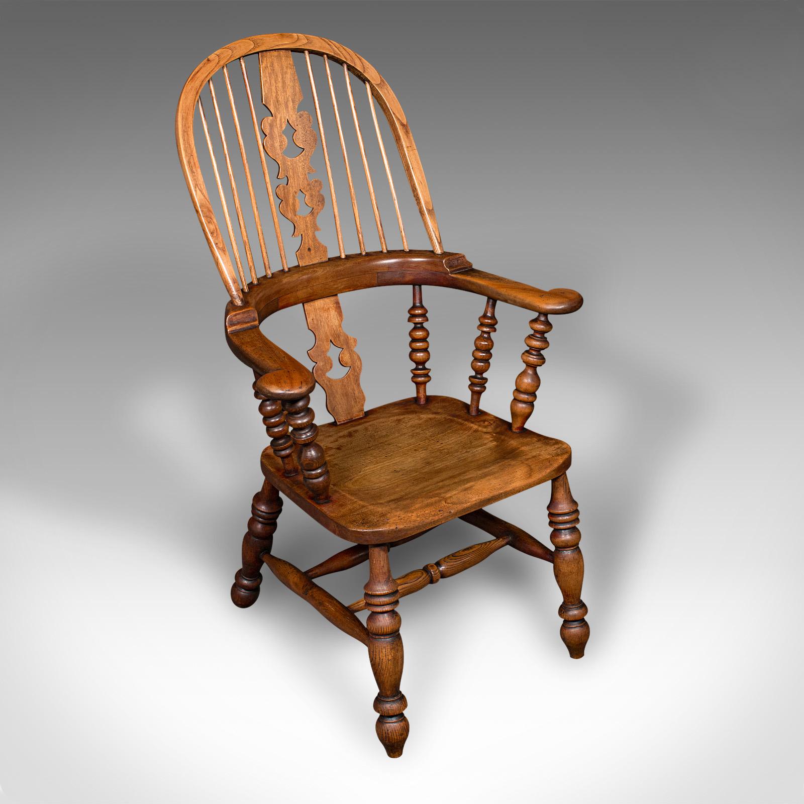 Antique Yorkshire Armchair, English, Elm, Country House, Elbow Seat - Victorian c.1870 (1 of 12)