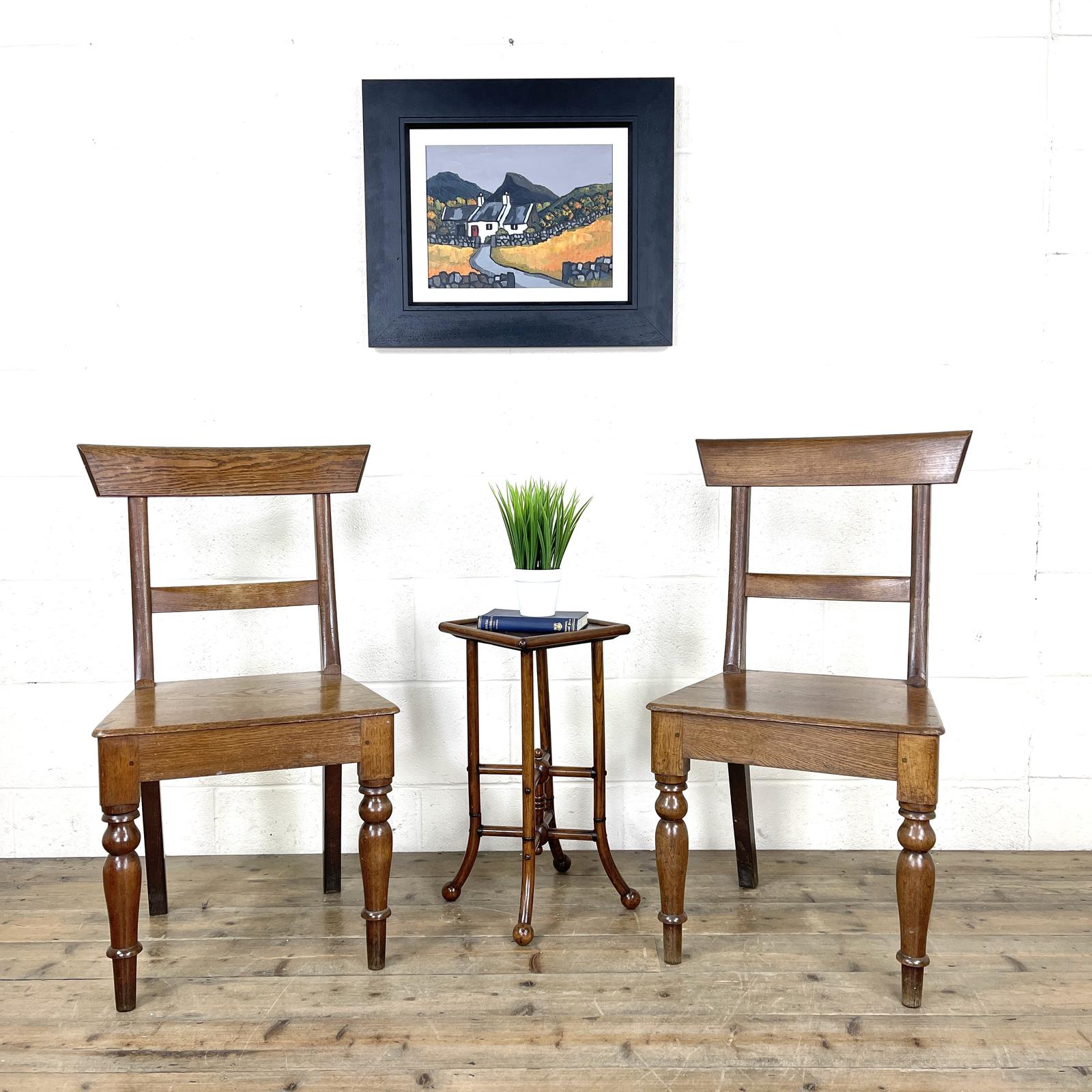 Pair of Antique 19th Century Oak Farmhouse Chairs (1 of 10) Pair of Antique 19th Century Oak Farmhouse Chairs (1 of 10)