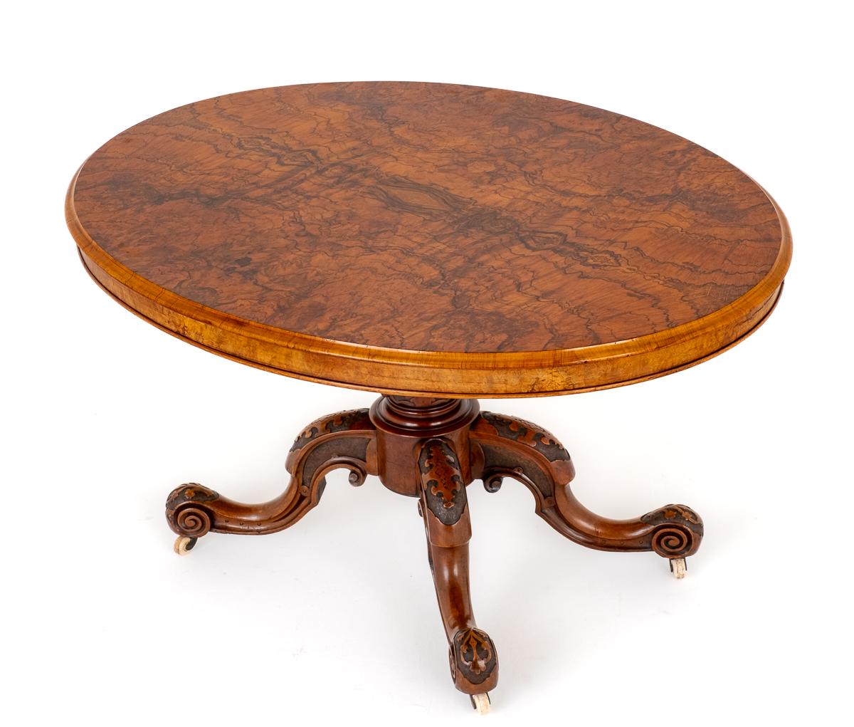 Excellent Quality Victorian Burr Walnut Centre Table (1 of 7) Excellent Quality Victorian Burr Walnut Centre Table (1 of 7)