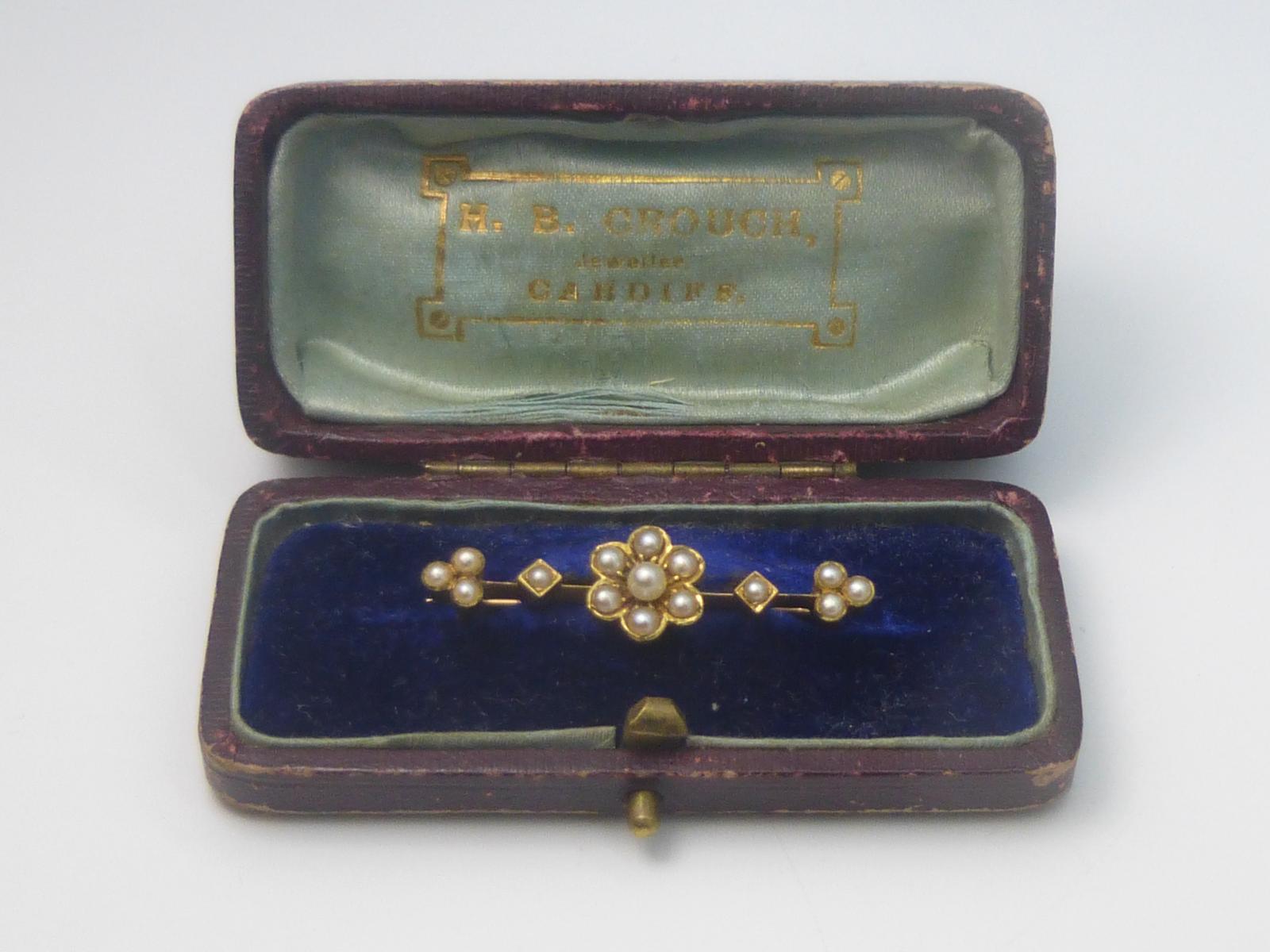 Edwardian Gold & Pearl Brooch (1 of 6)