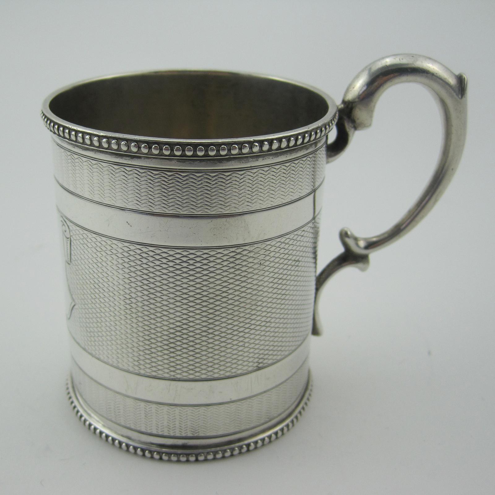 Charming Victorian Sterling Silver Christening Mug (1 of 5)