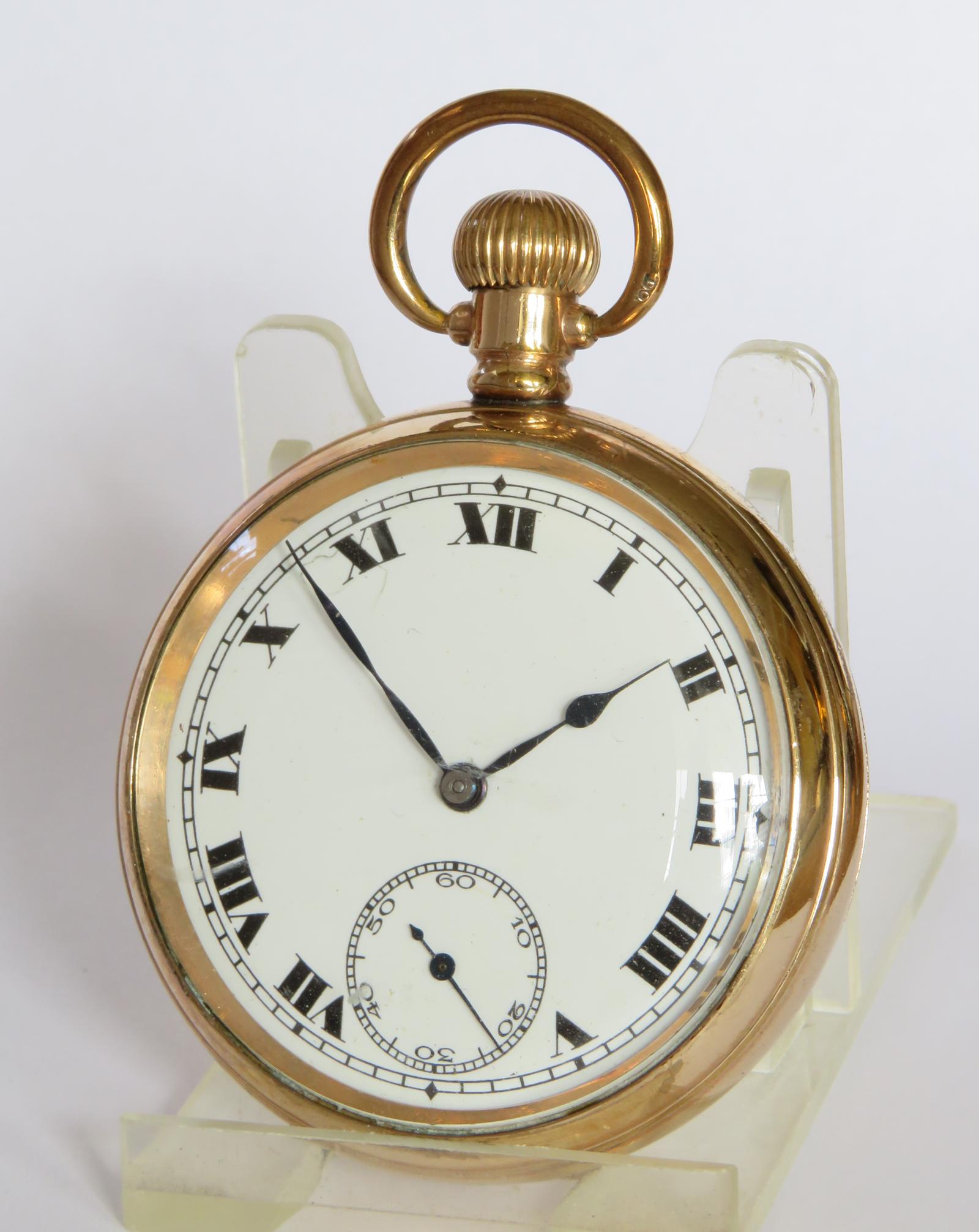 Pocket Watch: Antique 1920s Record Stem Winding Pocket Watch (1 of 6)