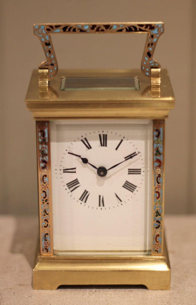 French Champleve Brass Carriage Clock (1 of 12)