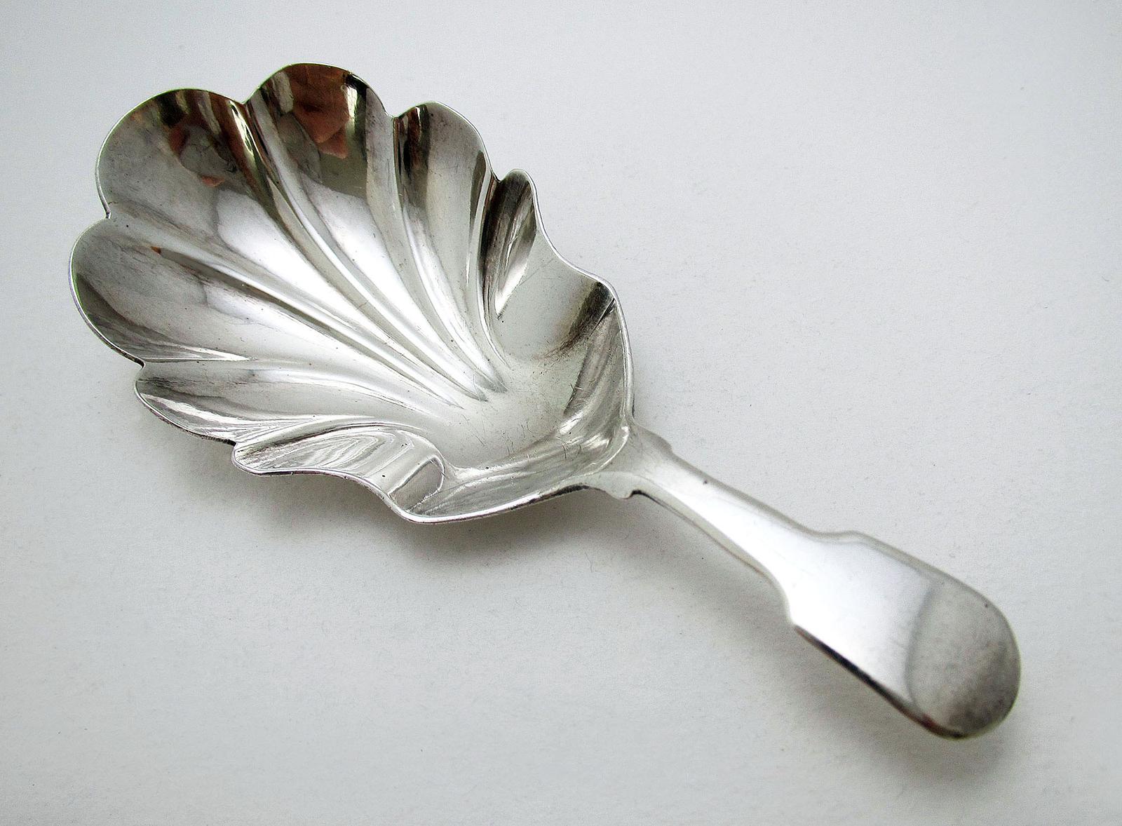 Rare William Woodman Provincial Georgian Antique Sterling Silver Tea Caddy Spoon - Exeter 1818 (1 of 4)