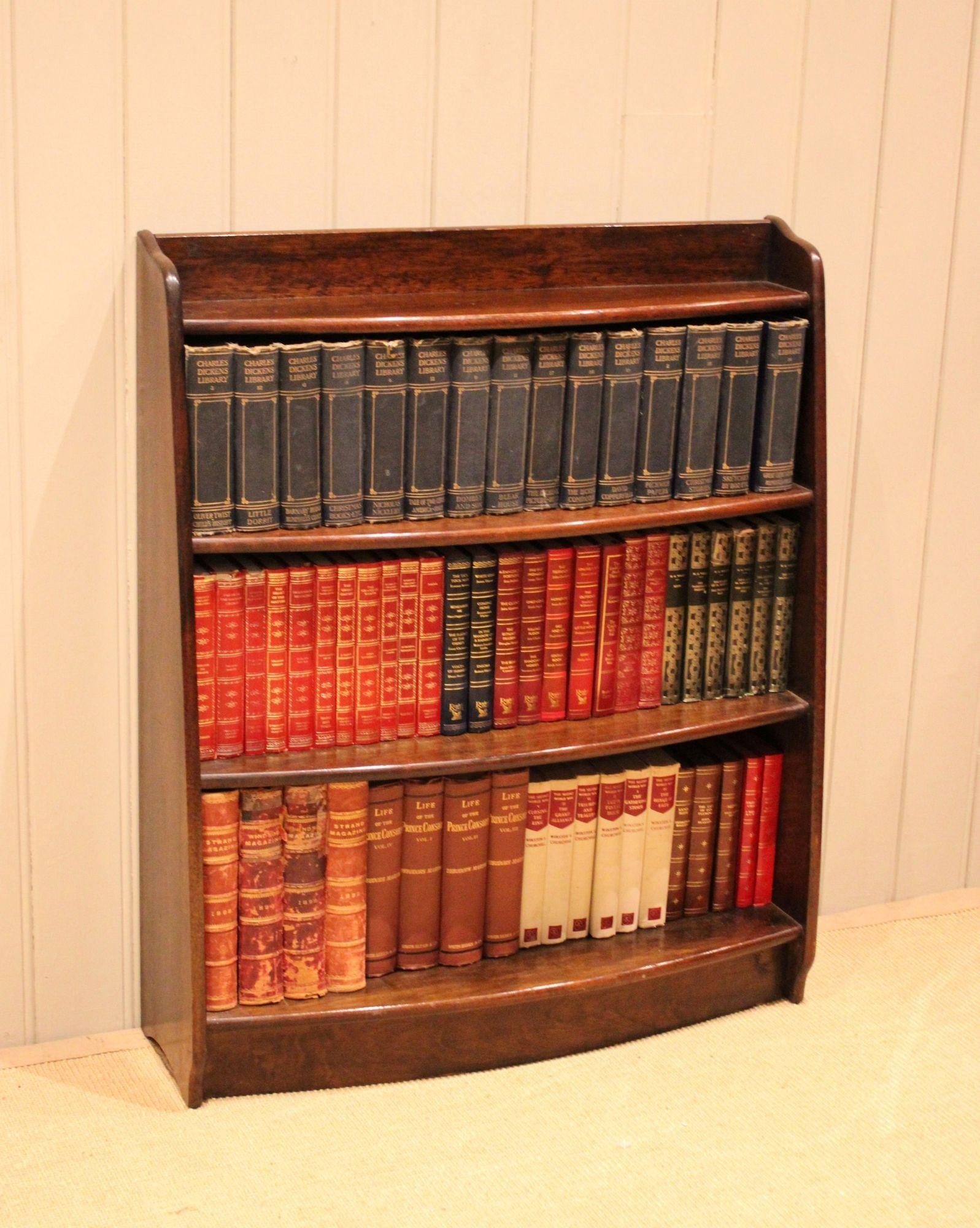 Walnut Bow Front Open Bookcase (1 of 12) Walnut Bow Front Open Bookcase (1 of 12)