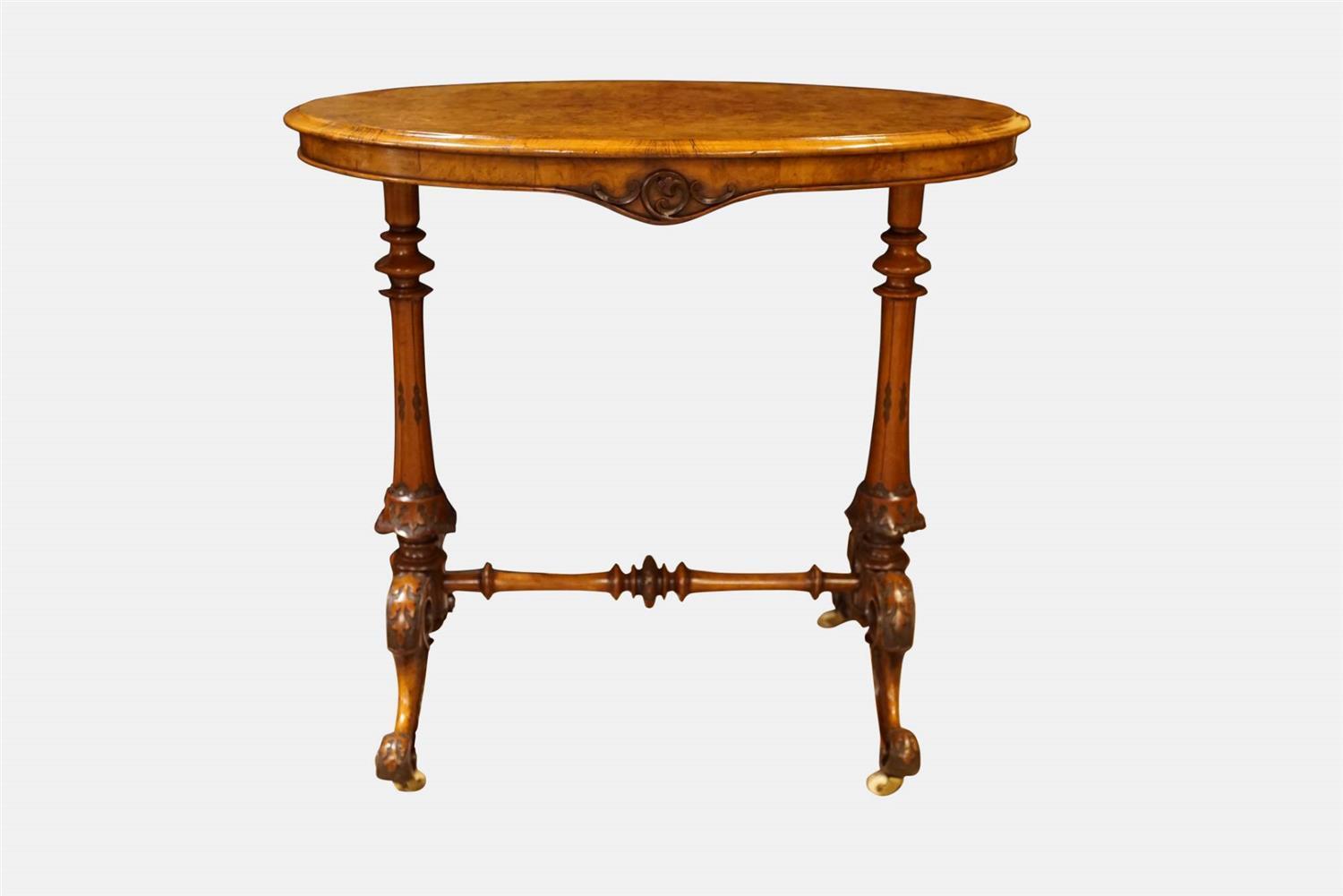 Victorian Oval Burr Walnut Occasional Table (1 of 1) Victorian Oval Burr Walnut Occasional Table (1 of 1)