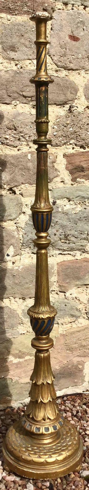 Large Decorative Carved Torchiere / Candlestick / Lamp Stand (1 of 6)