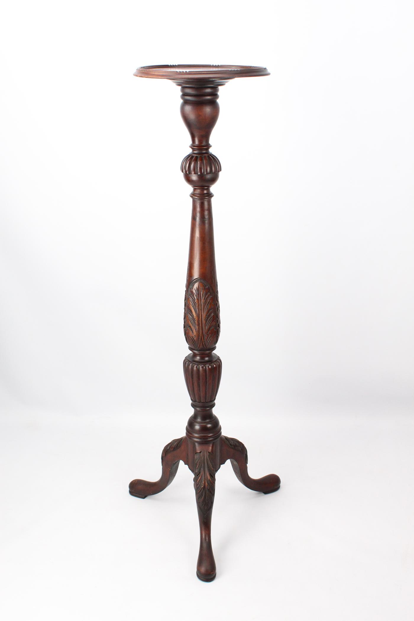 Tall Edwardian Mahogany Plant Stand / Torchère (1 of 13) Tall Edwardian Mahogany Plant Stand / Torchère (1 of 13)